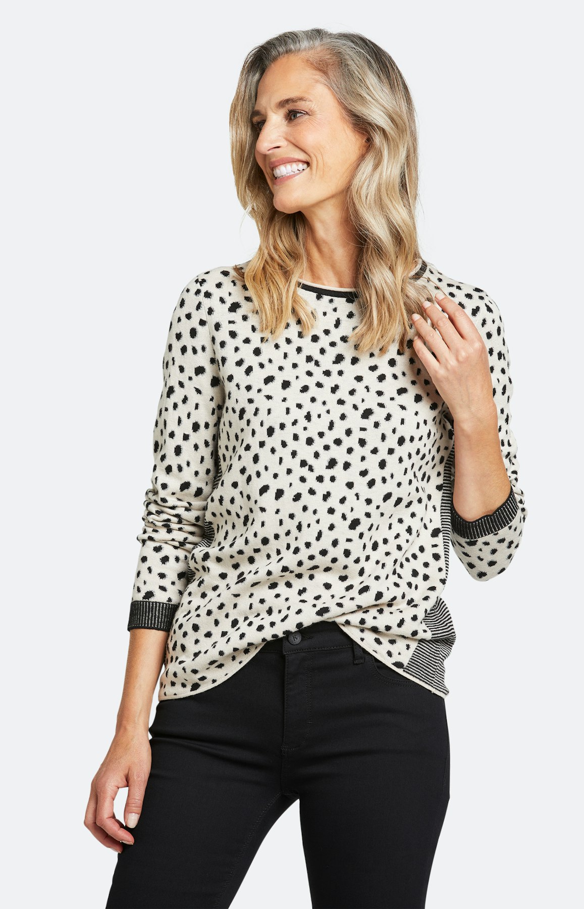 Strickpullover mit langem Arm