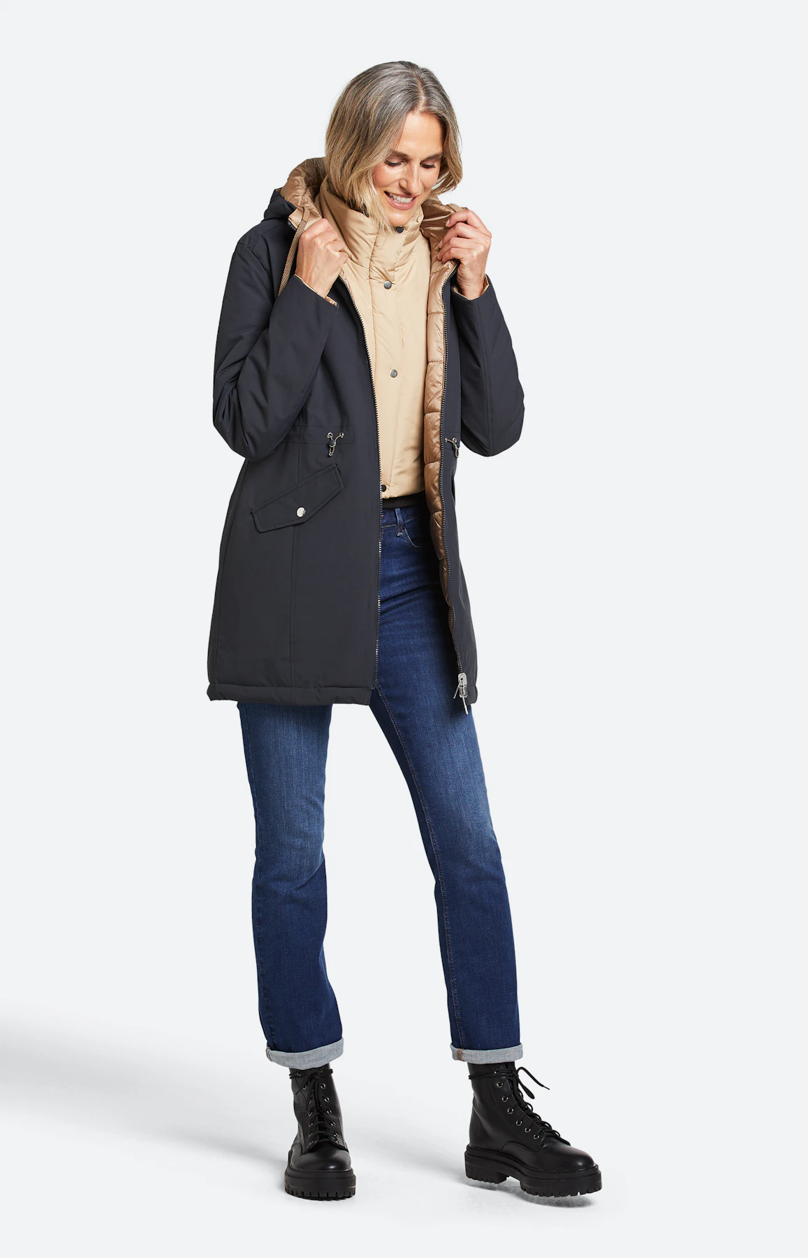 Stepp-Einsatz mit Kragen