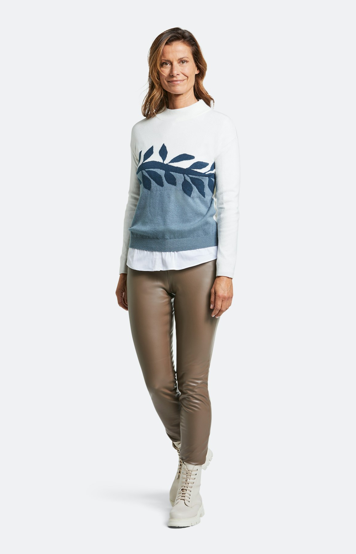 Strickpullover mit langem Arm