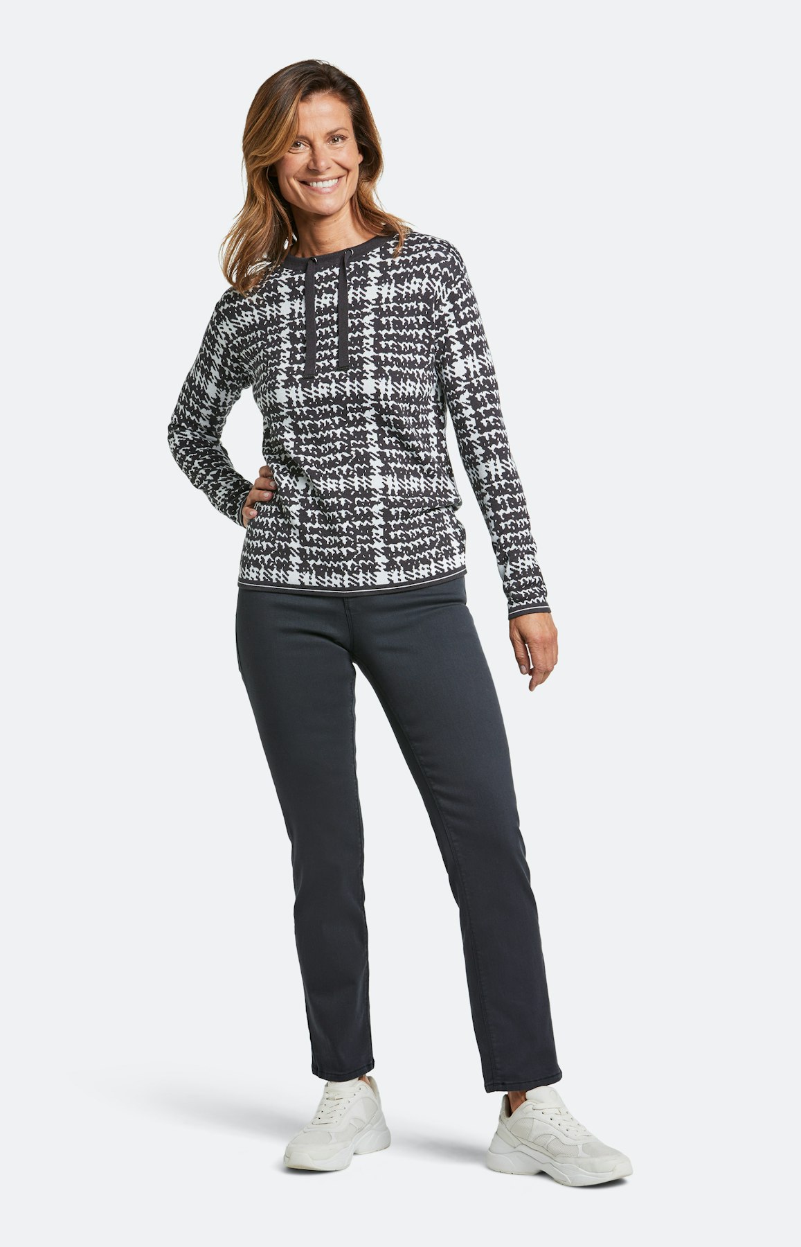 Strickpullover mit langem Arm