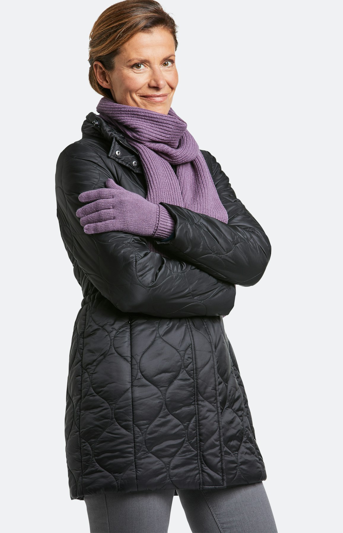 Schal und Handschuhe im Set