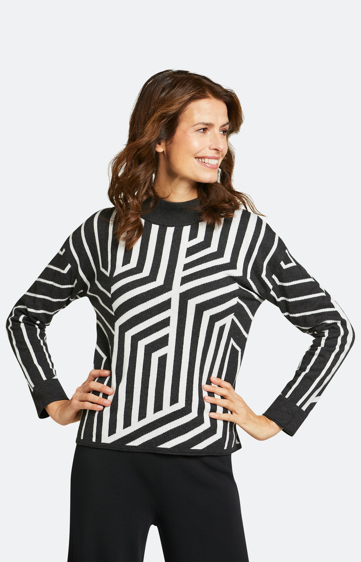 Strickpullover mit langem Arm