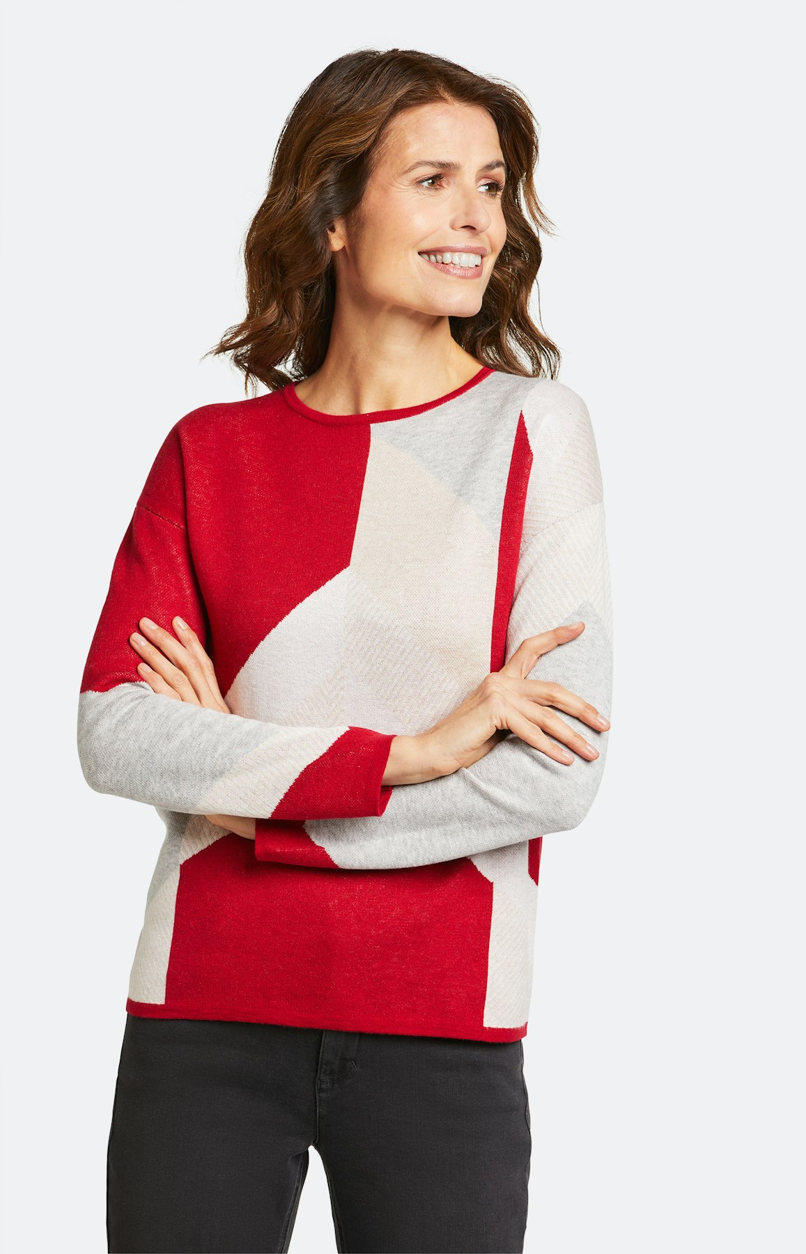 Strickpullover mit langem Arm