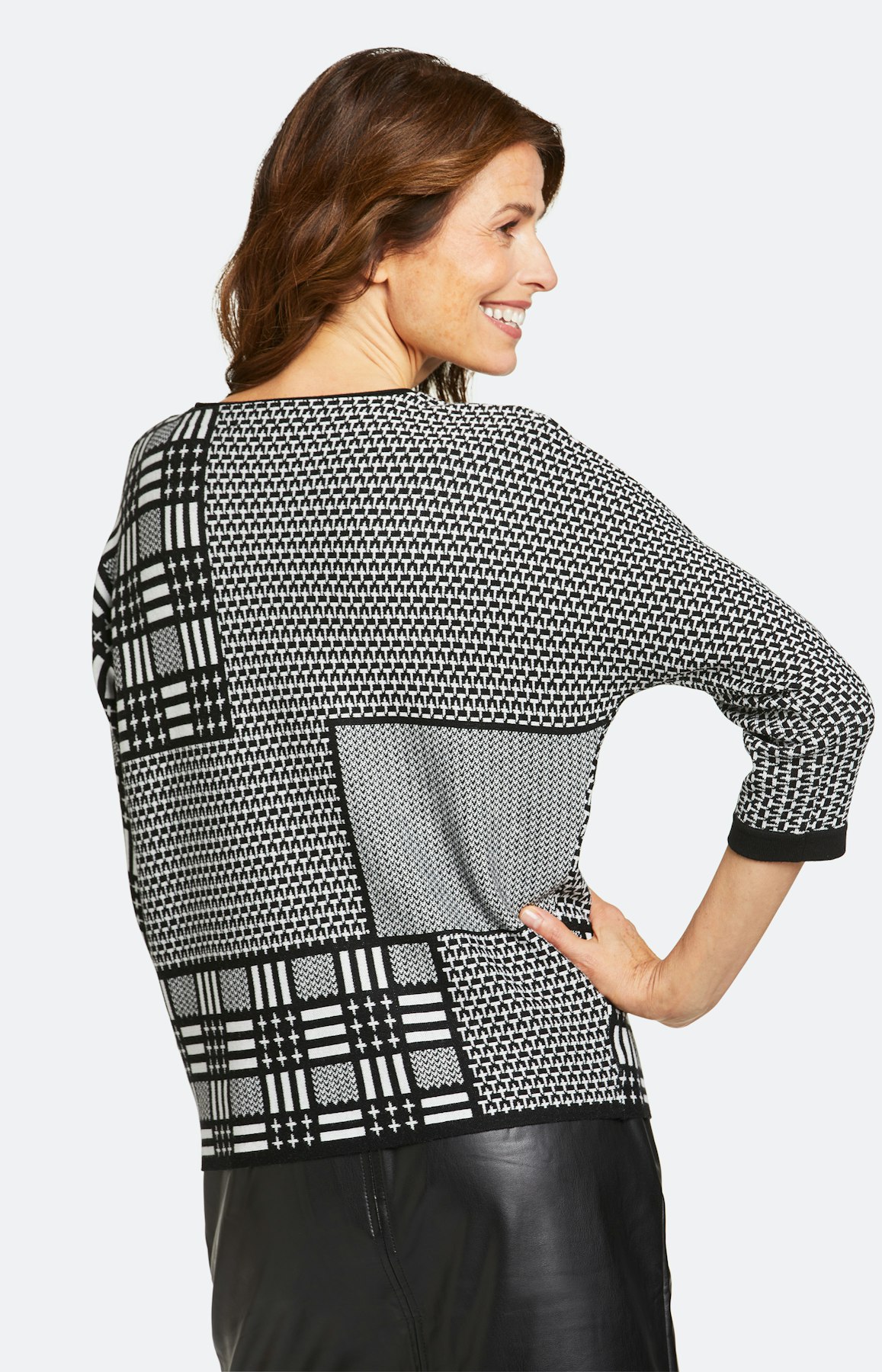 Strickpullover mit 3/4 Ärmel