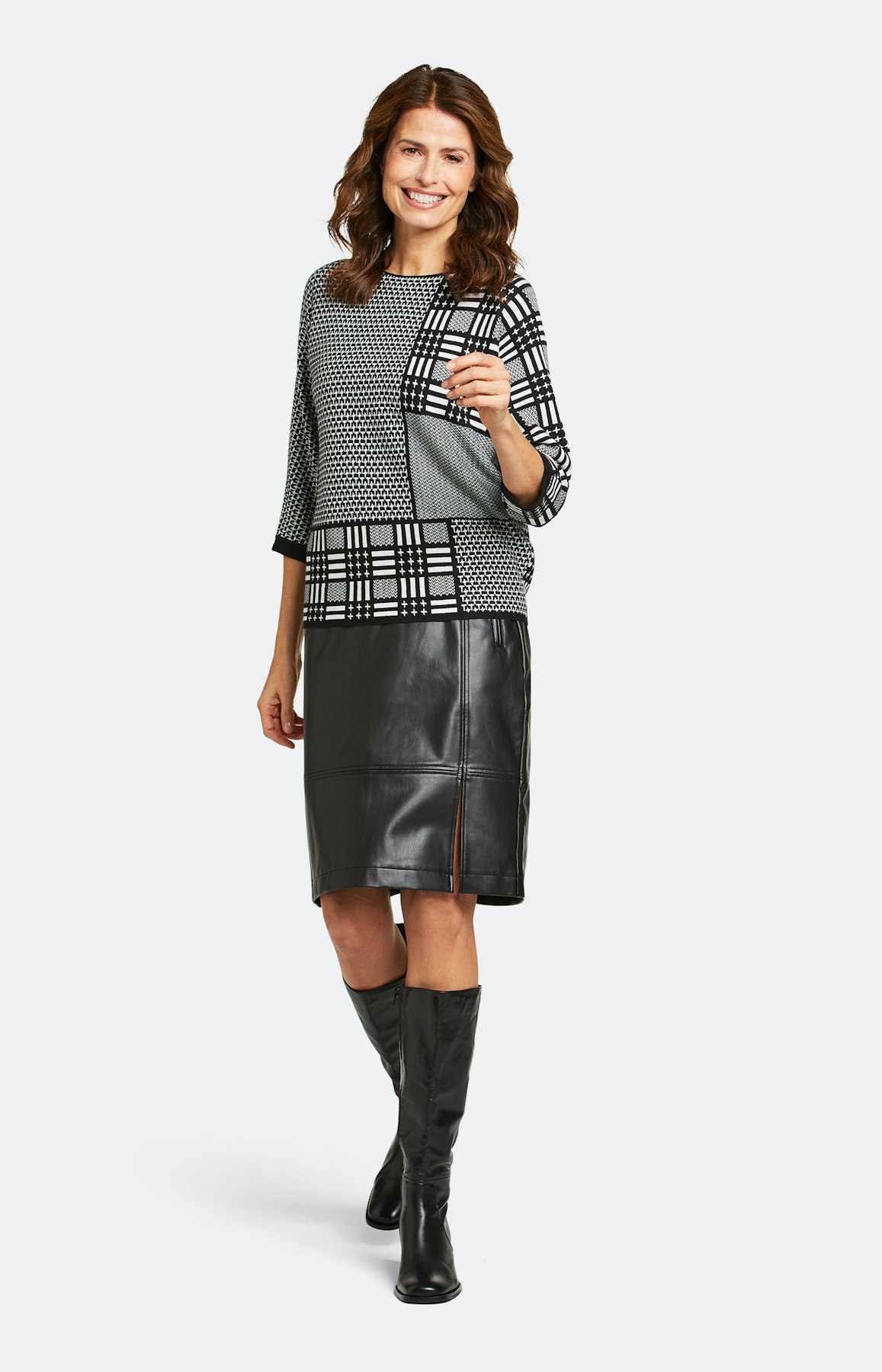 Strickpullover mit 3/4 Ärmel