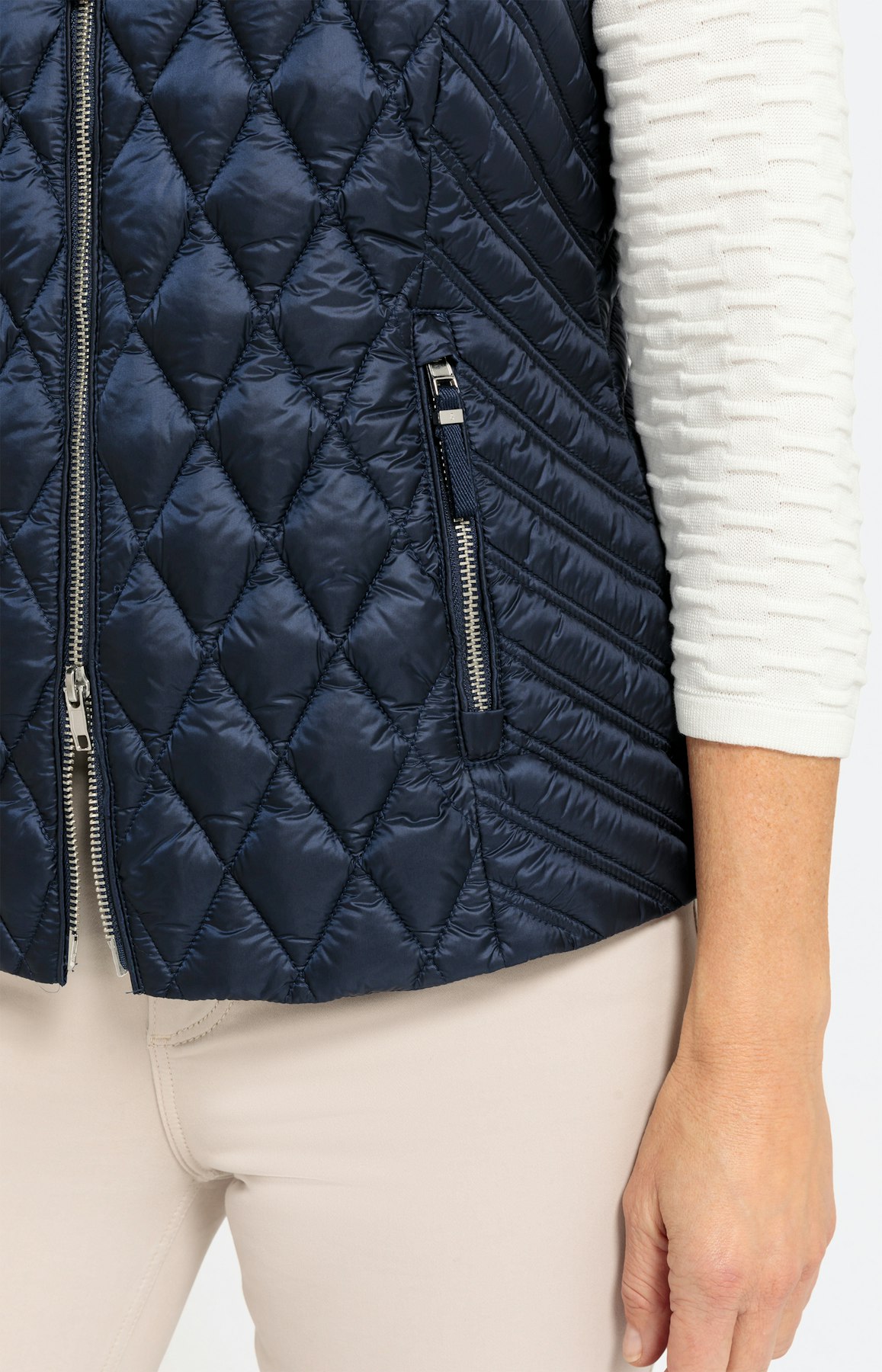 Steppweste mit Stehkragen