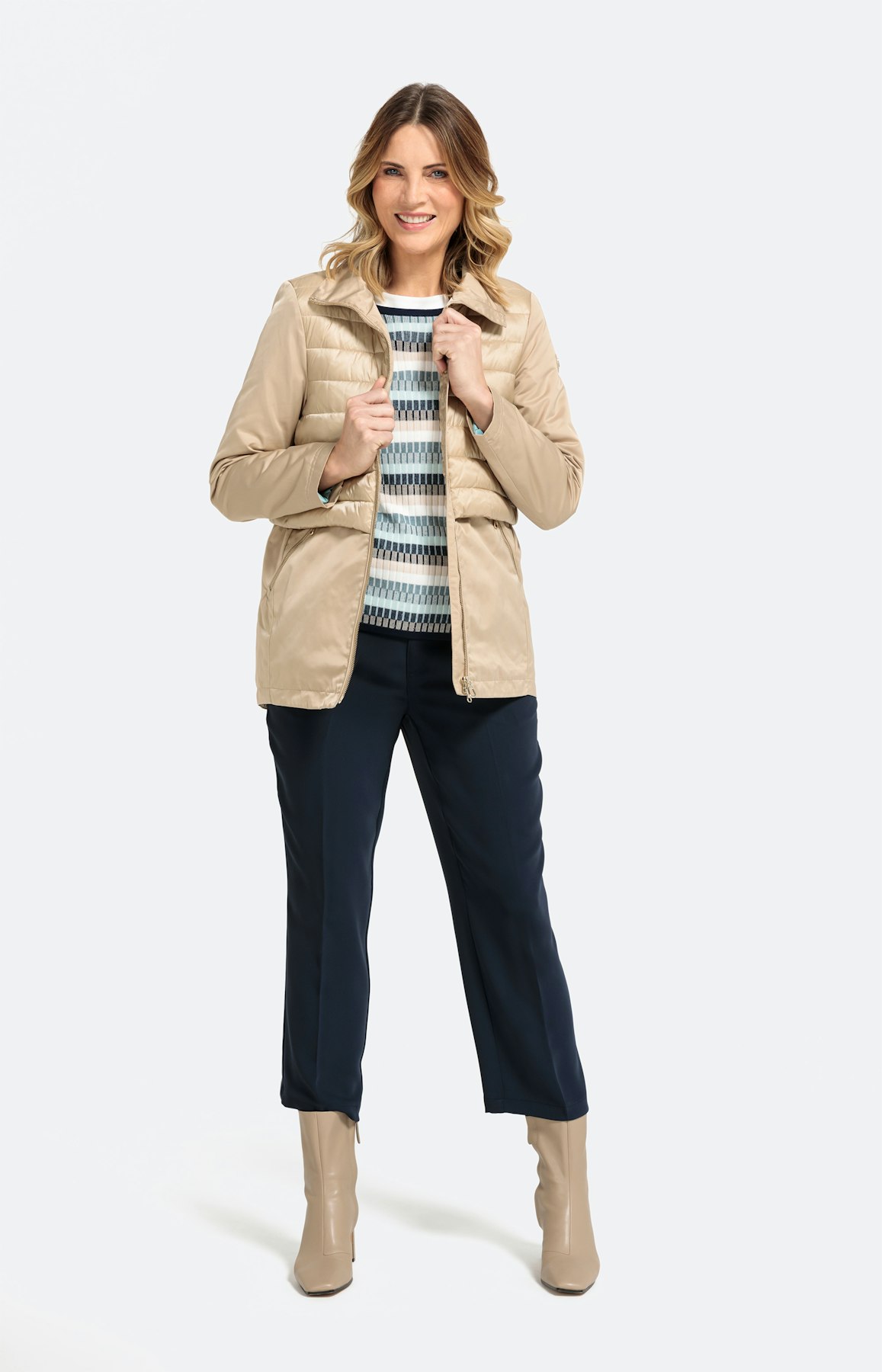 Gesteppte Jacke im Lagenlook