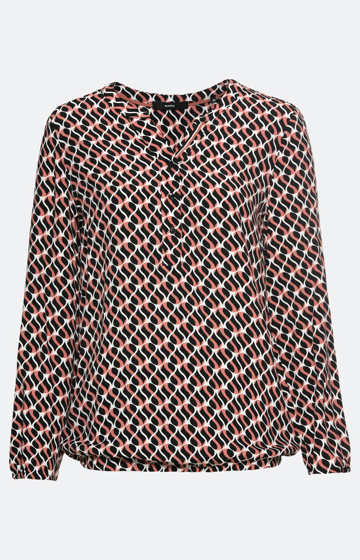 Overslagblouse met halve knoopsluiting