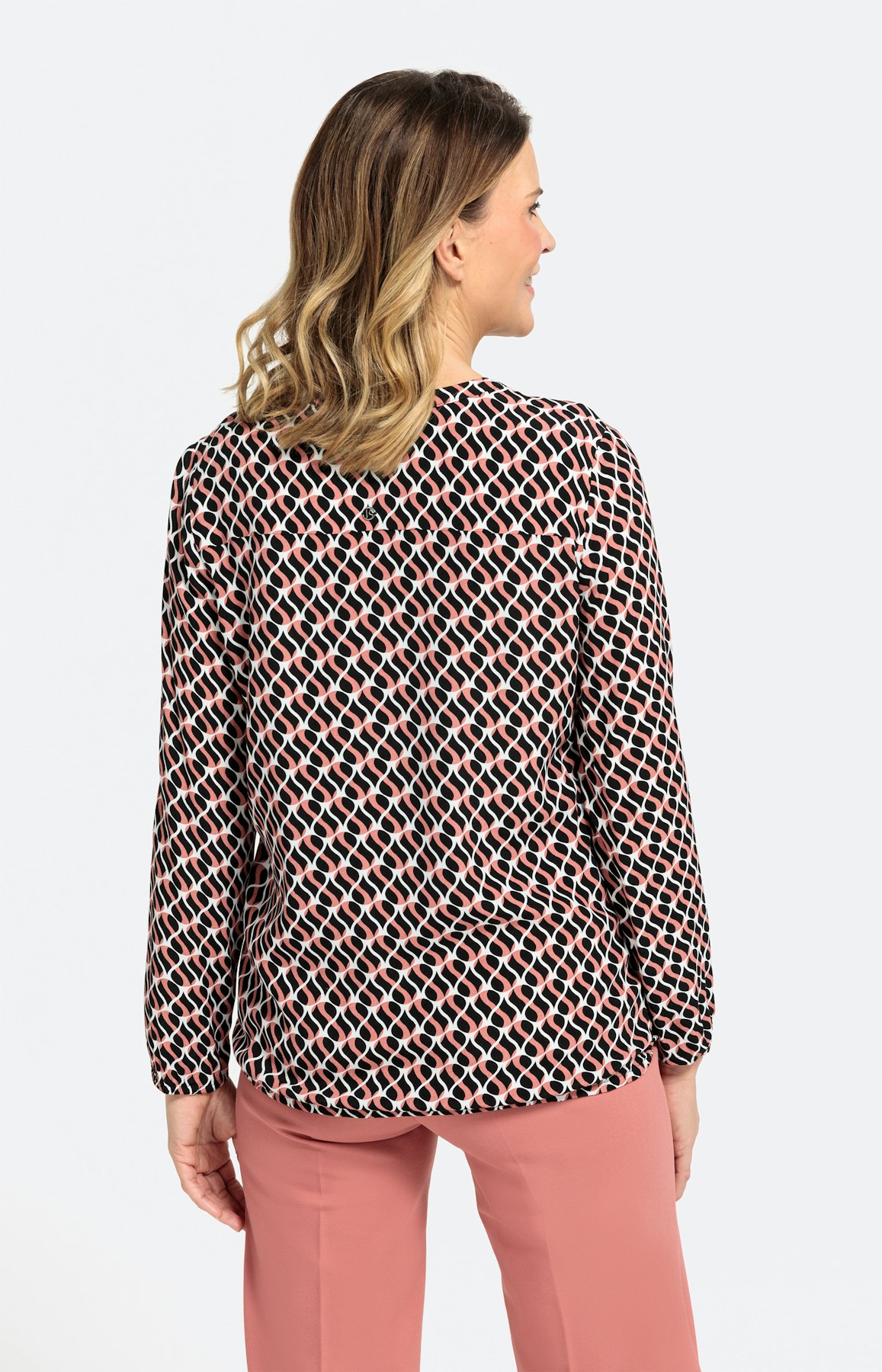 Overslagblouse met halve knoopsluiting