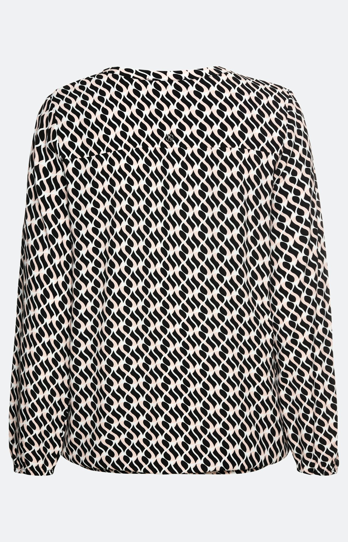 Schlupfbluse mit halber Knopfleiste