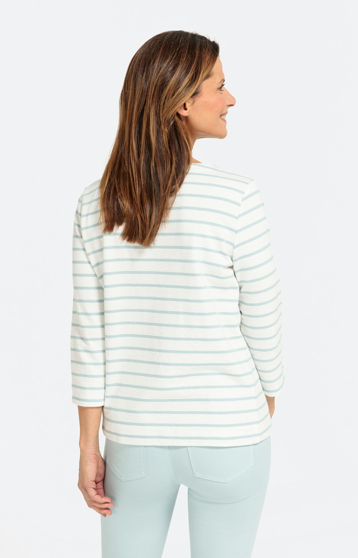 Sweatshirt mit 3/4-Ärmel und Knopfdetail