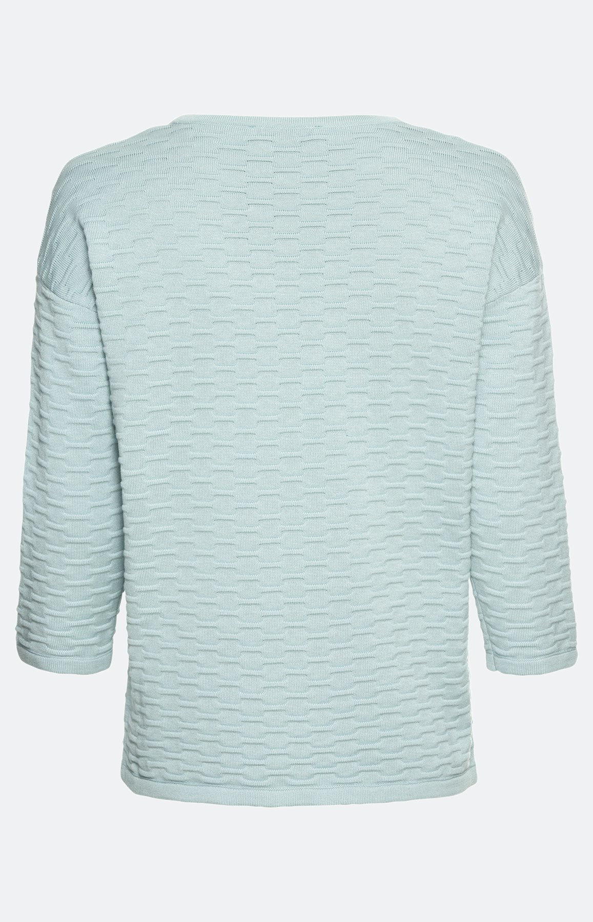 Struktur-Pullover mit 3/4-Ärmel