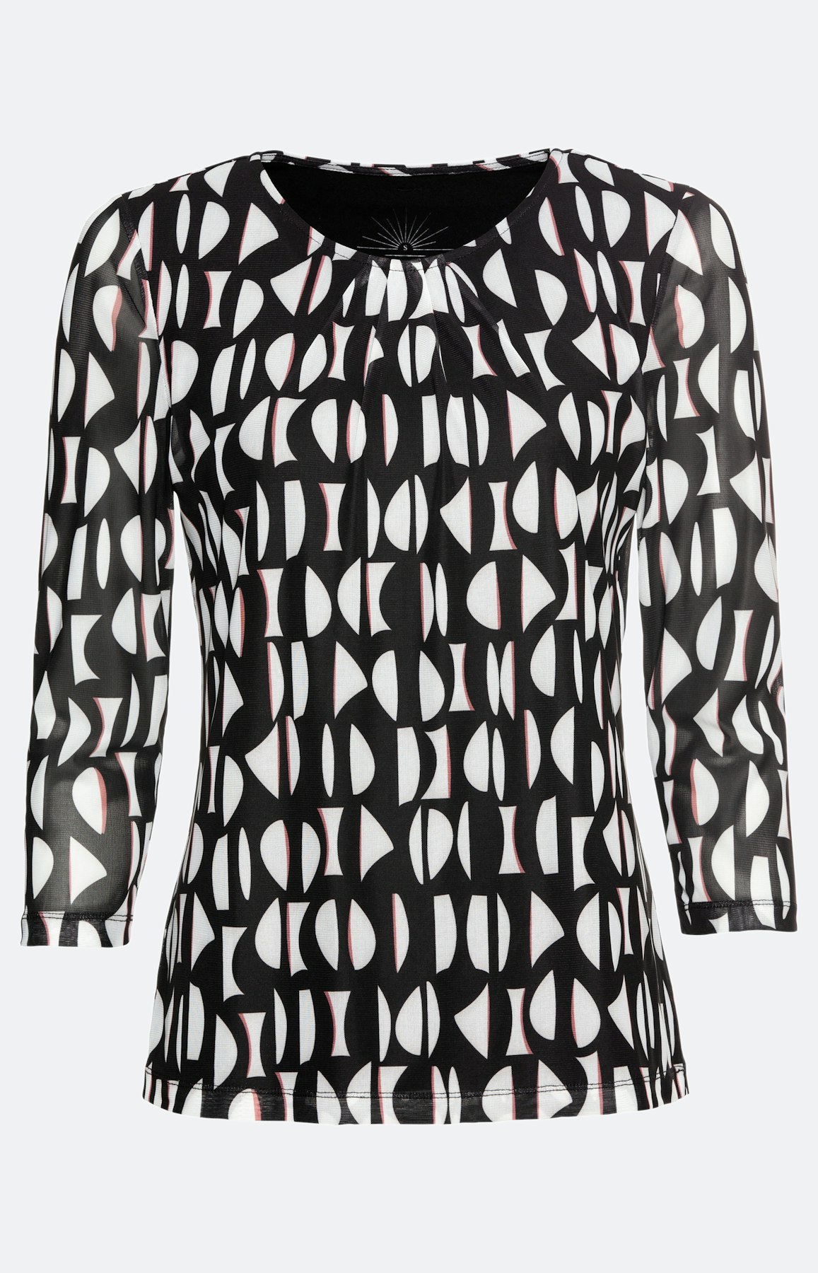 Shirt mit transparentem Ärmel