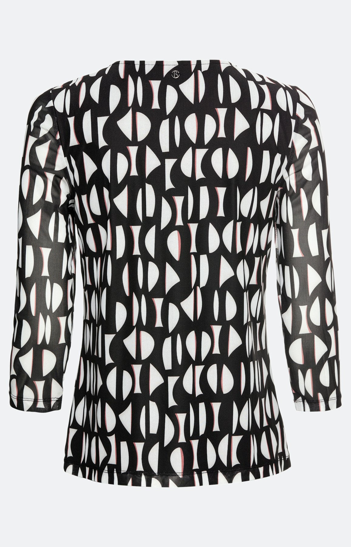 Shirt mit transparentem Ärmel