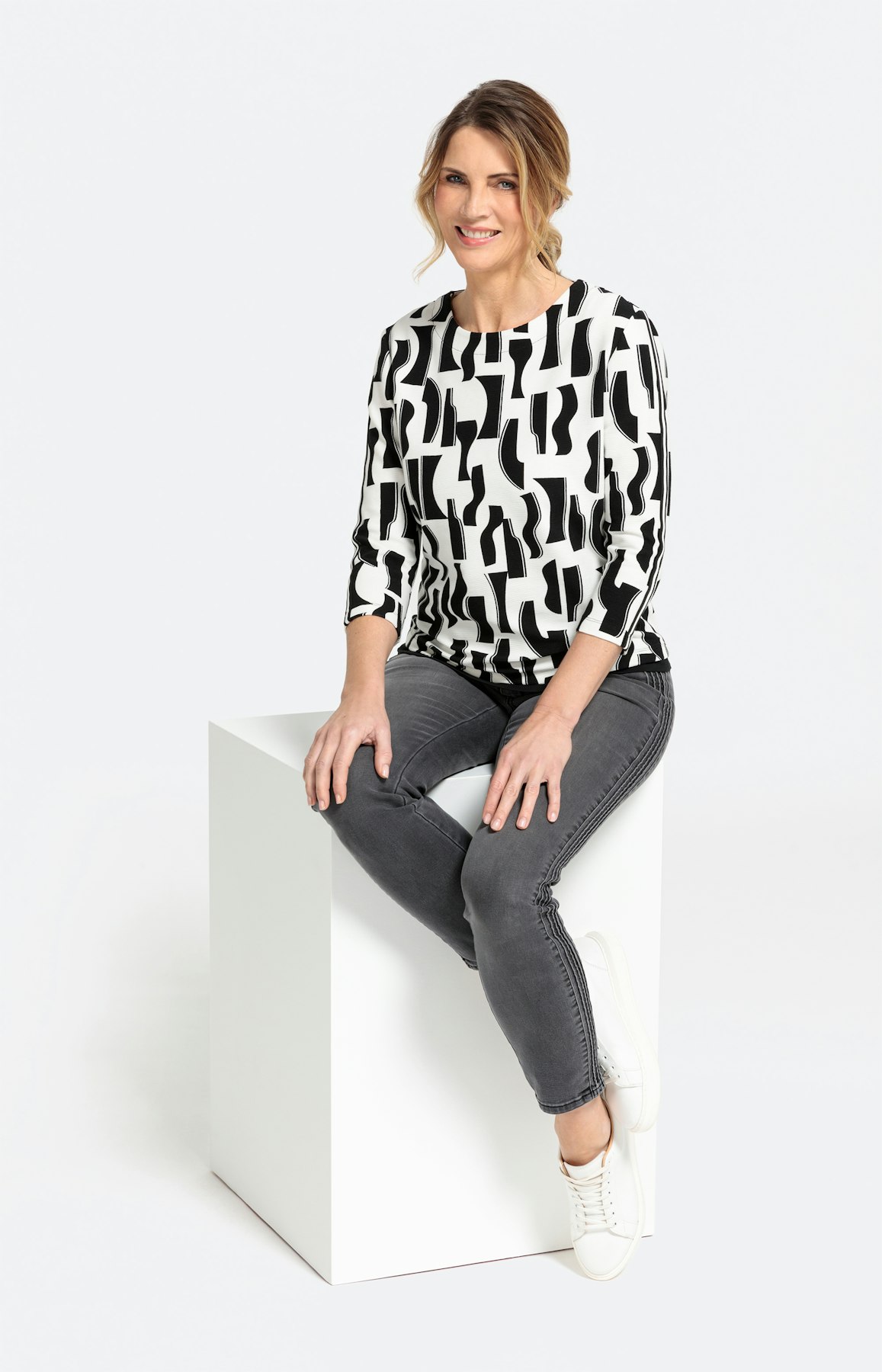 Sweatshirt mit 3/4-Ärmel