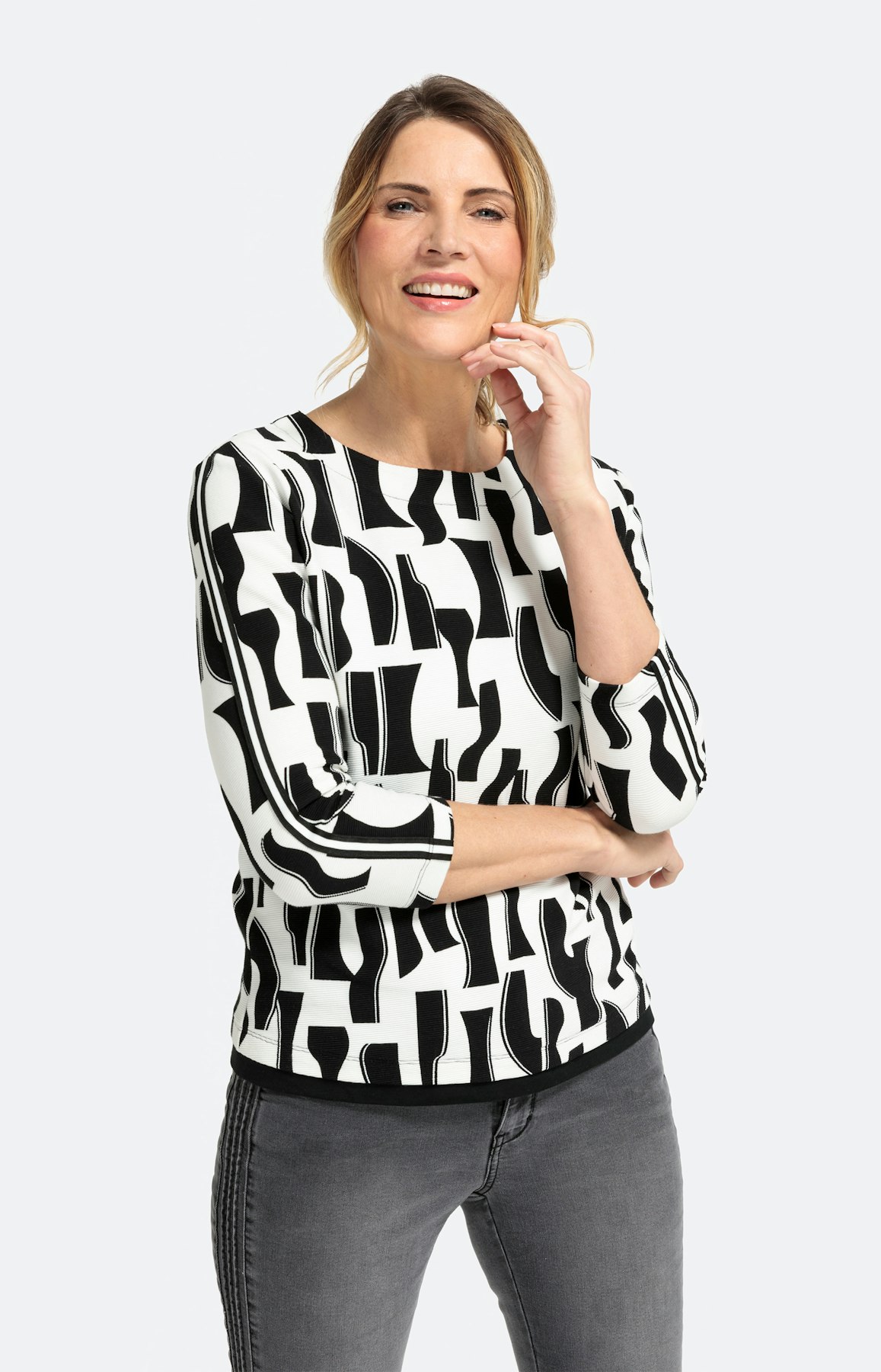 Sweatshirt mit 3/4-Ärmel