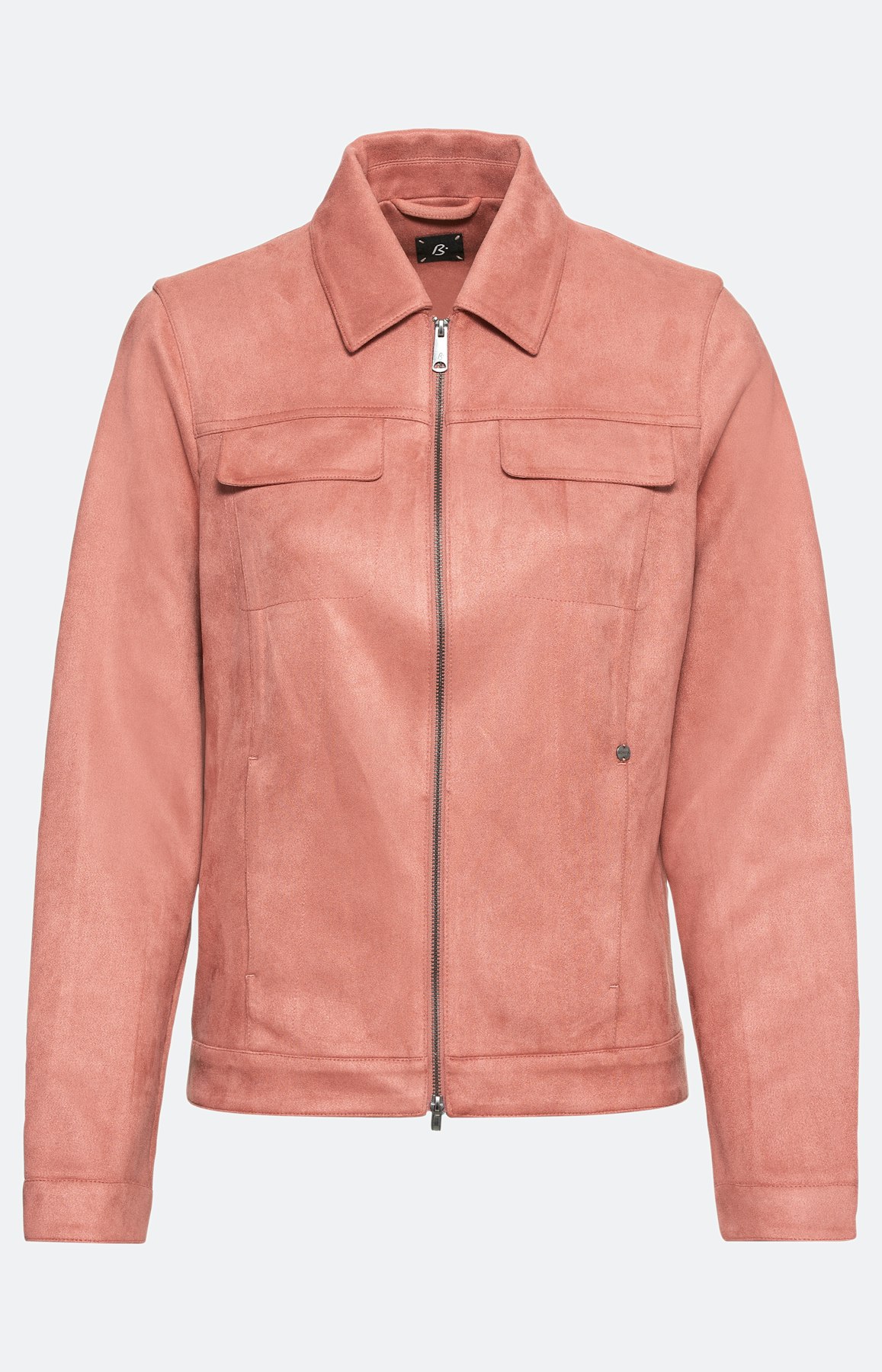 Jacke in Velourslederoptik