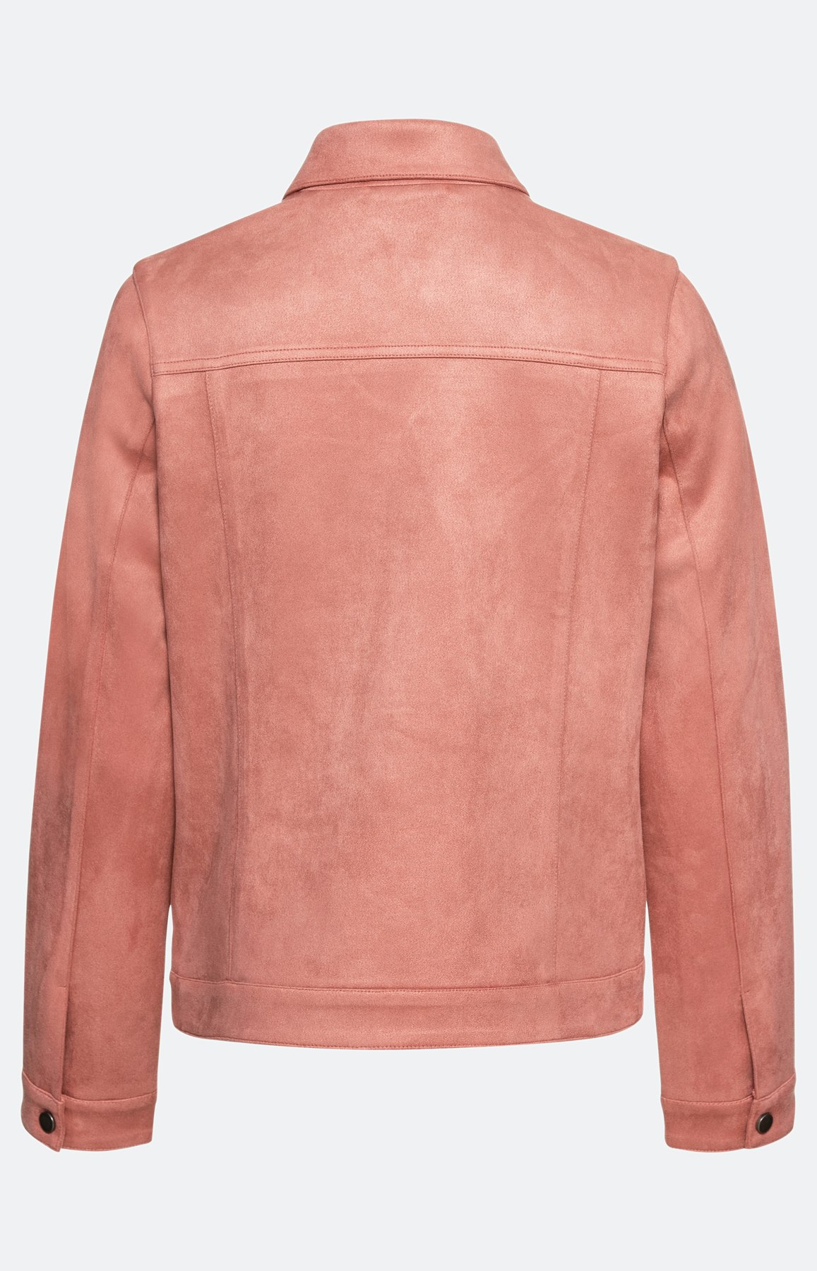 Jacke in Velourslederoptik