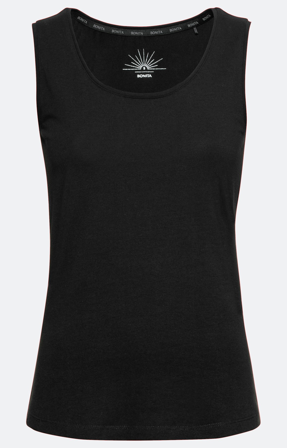 Basic bio cotton top, zwart