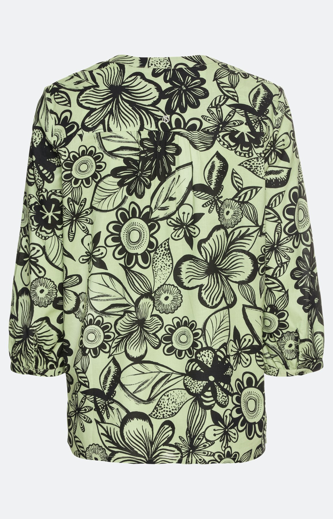 Gemusterte Schlupfbluse mit 3/4-Ärmel