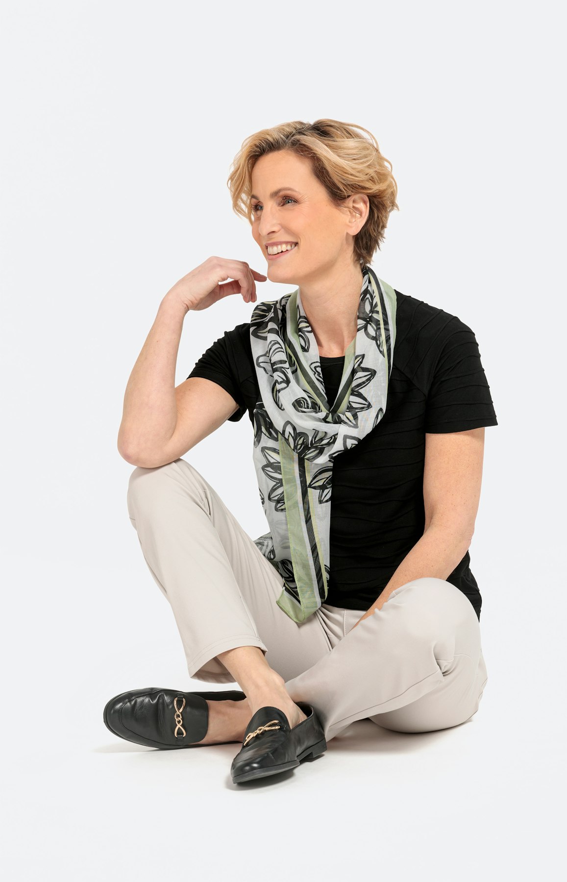 T-Shirt mit Wellenstruktur