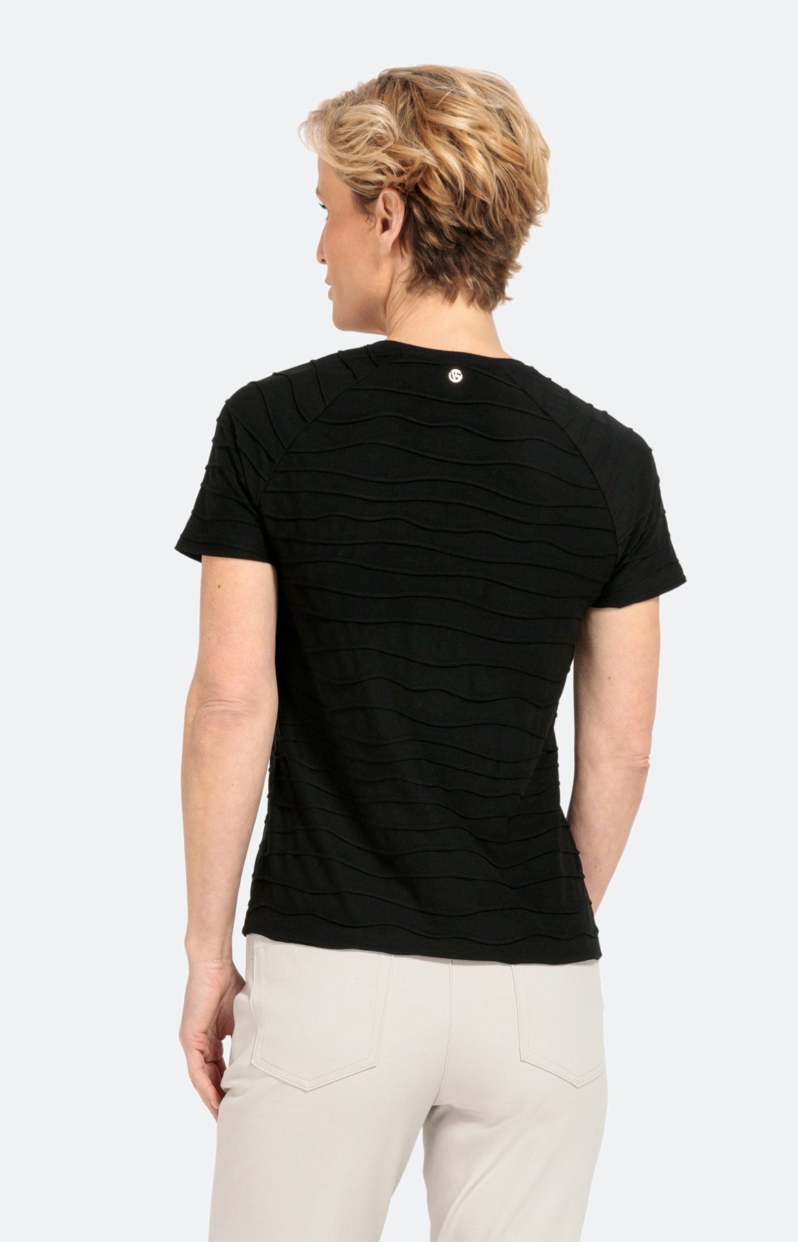 T-Shirt mit Wellenstruktur