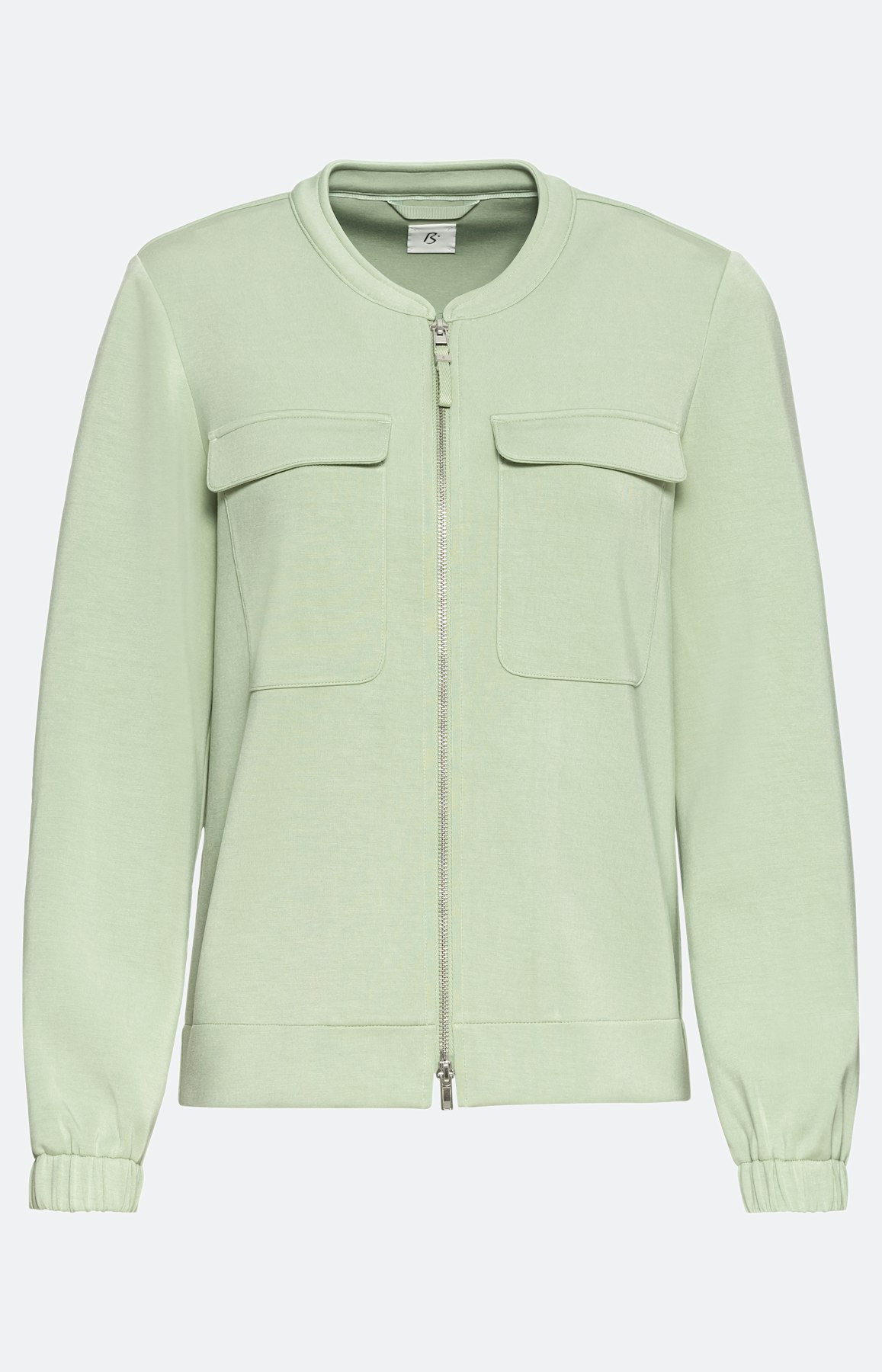 Kurze Sweatjacke mit Reißverschluss