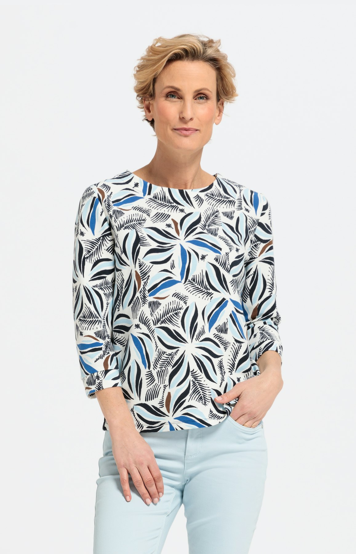 Sweatshirt mit floralem All-Over Print