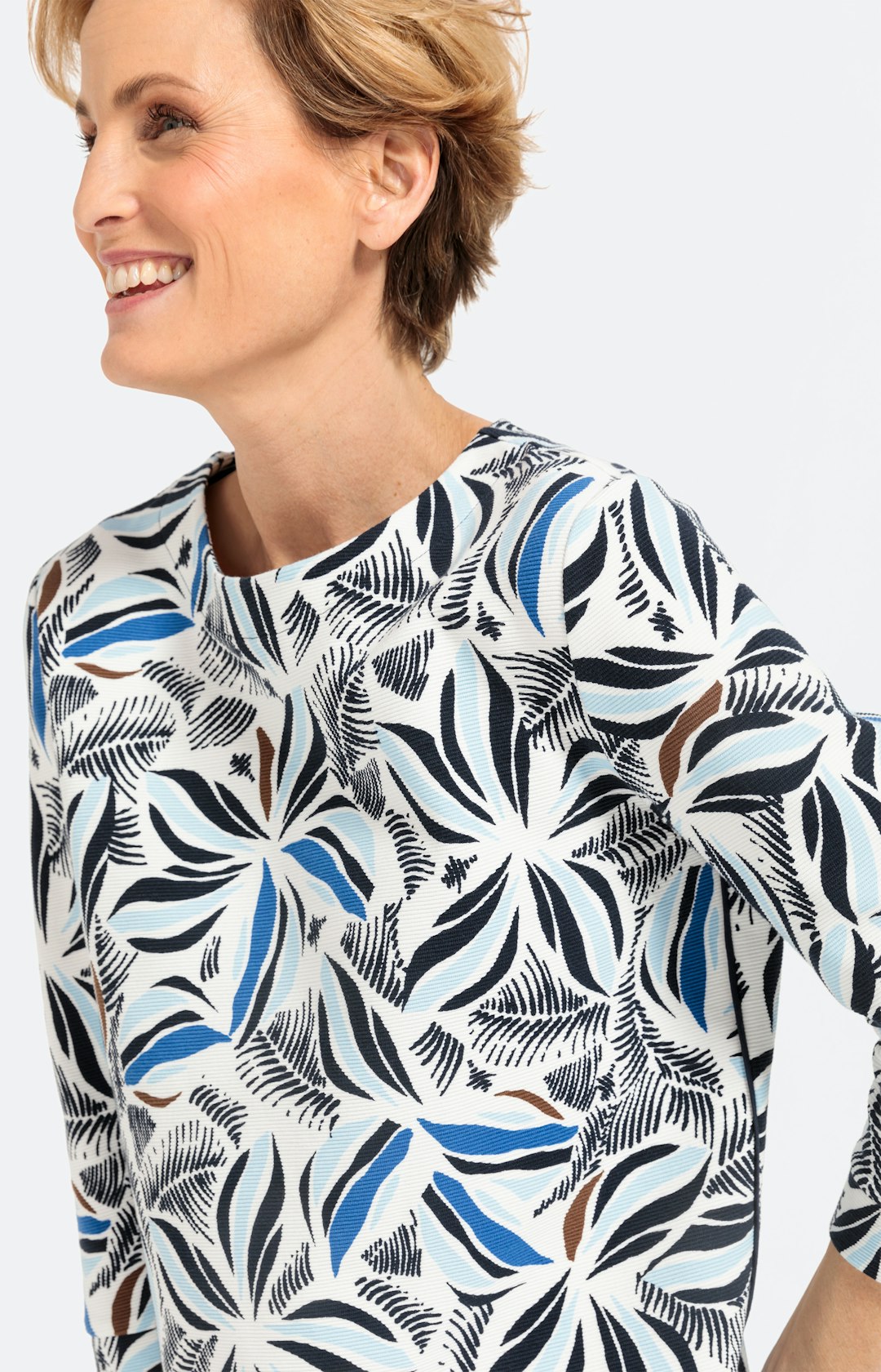 Sweatshirt mit floralem All-Over Print