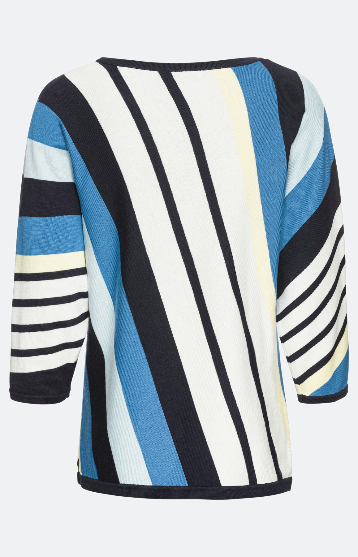 Gestreifter Feinstrickpullover