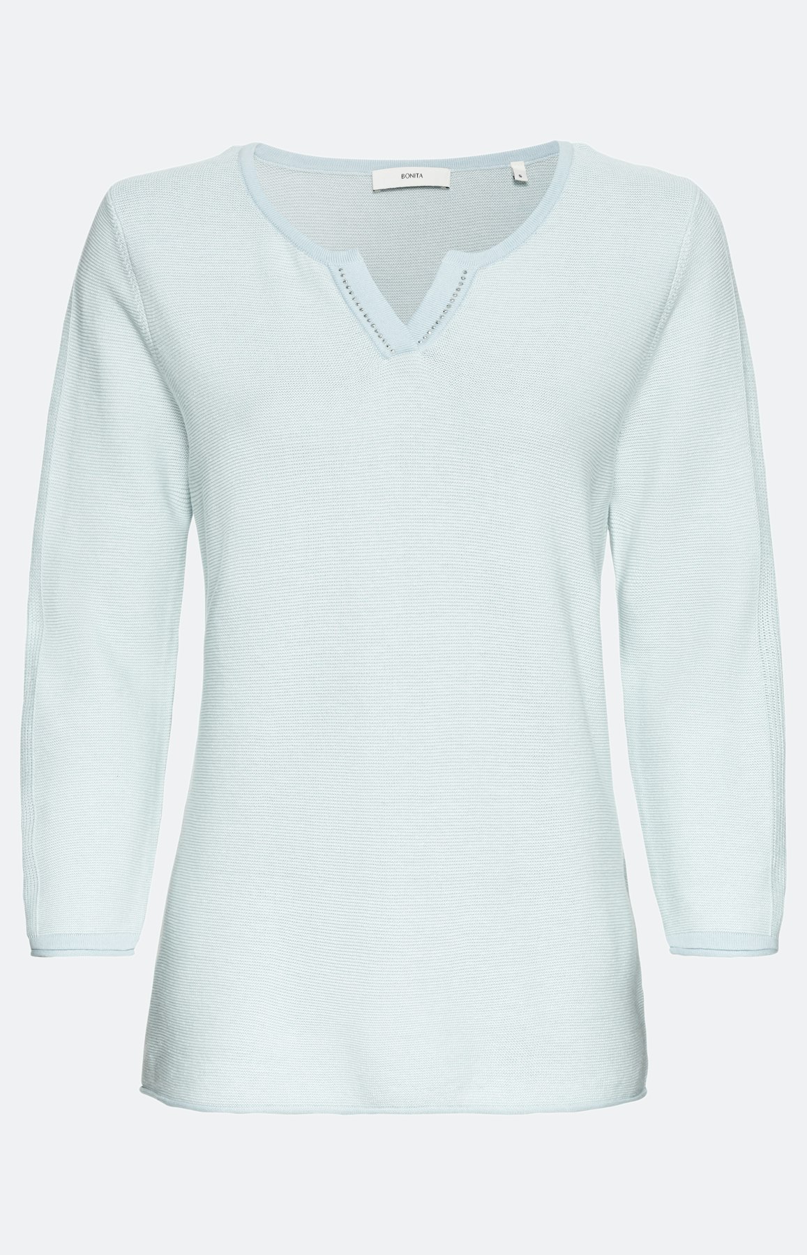 Feinstrickpullover mit 3/4-Armlänge