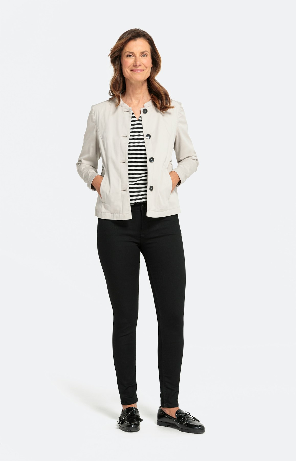 Blazer mit seitlichen Galonstreifen