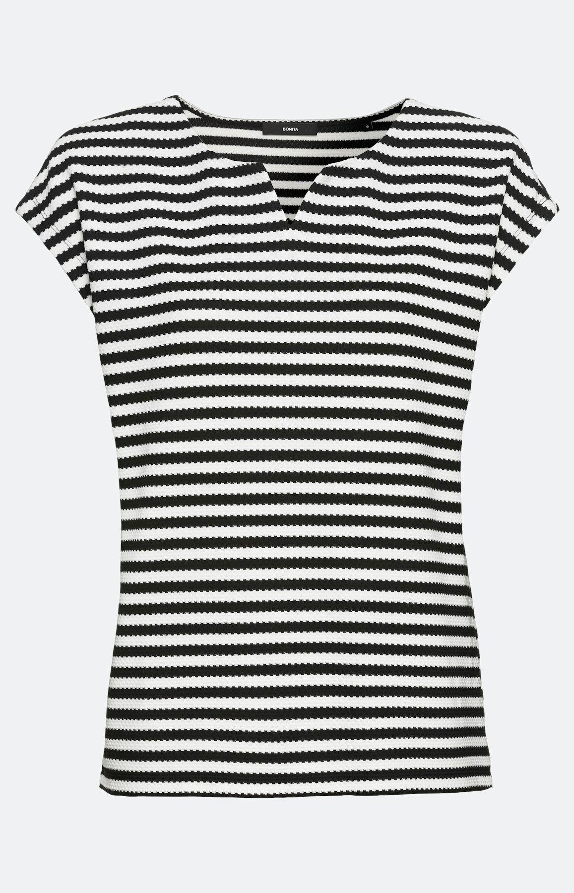 Streifenshirt mit kurzem Ärmel