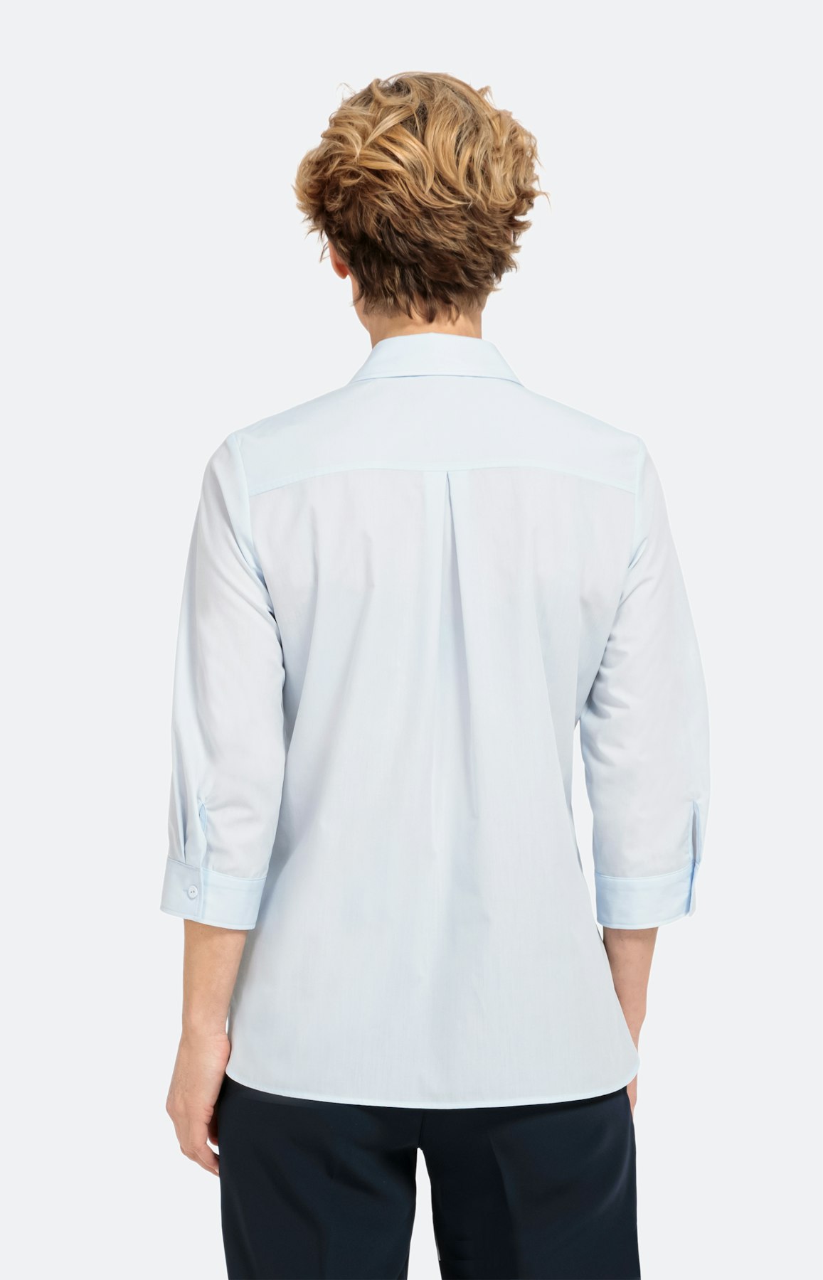 Bluse mit 3/4-Ärmel und Rüschenfront