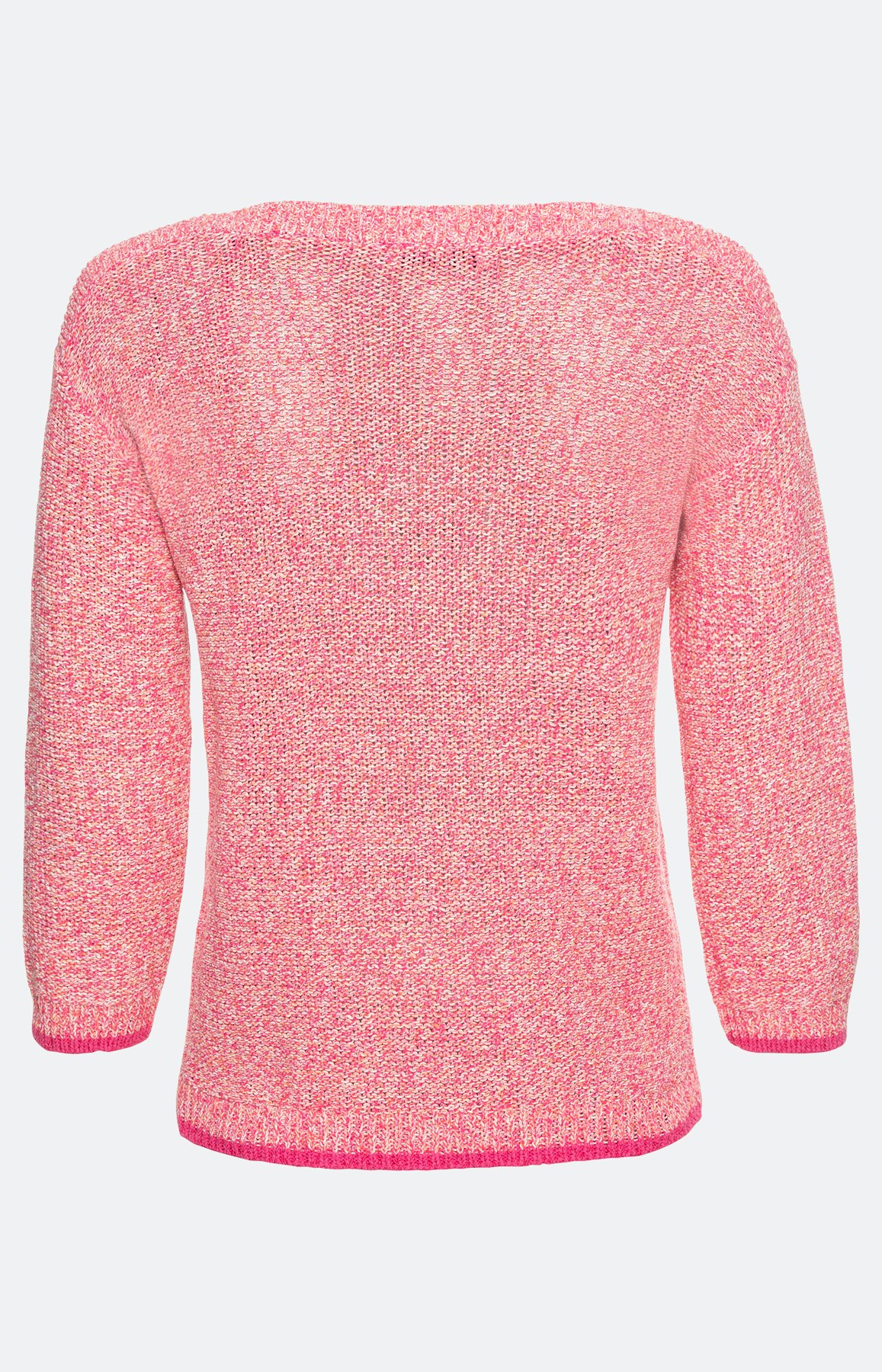 Melierter Pullover in Feinstrickoptik