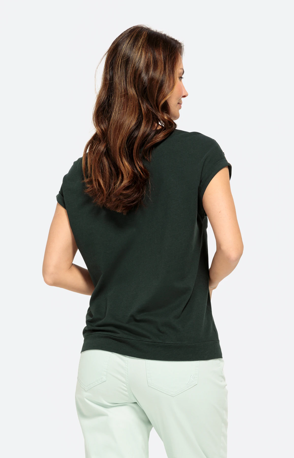 Ich Bin Breiter Als Der Türsteher T Shirt T-Shirt mit kurzen Ärmeln und Knotendetail am Bund – Bonita