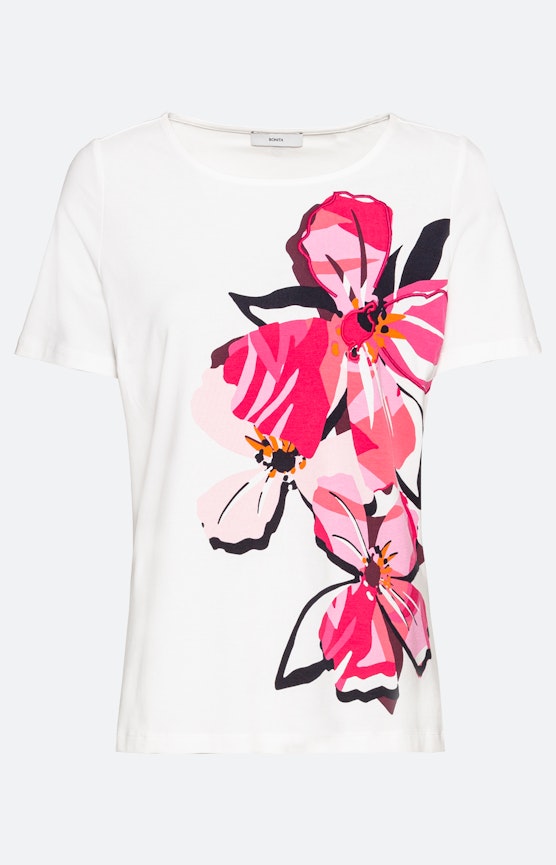 Shirt met korte mouwen en bloemenprint