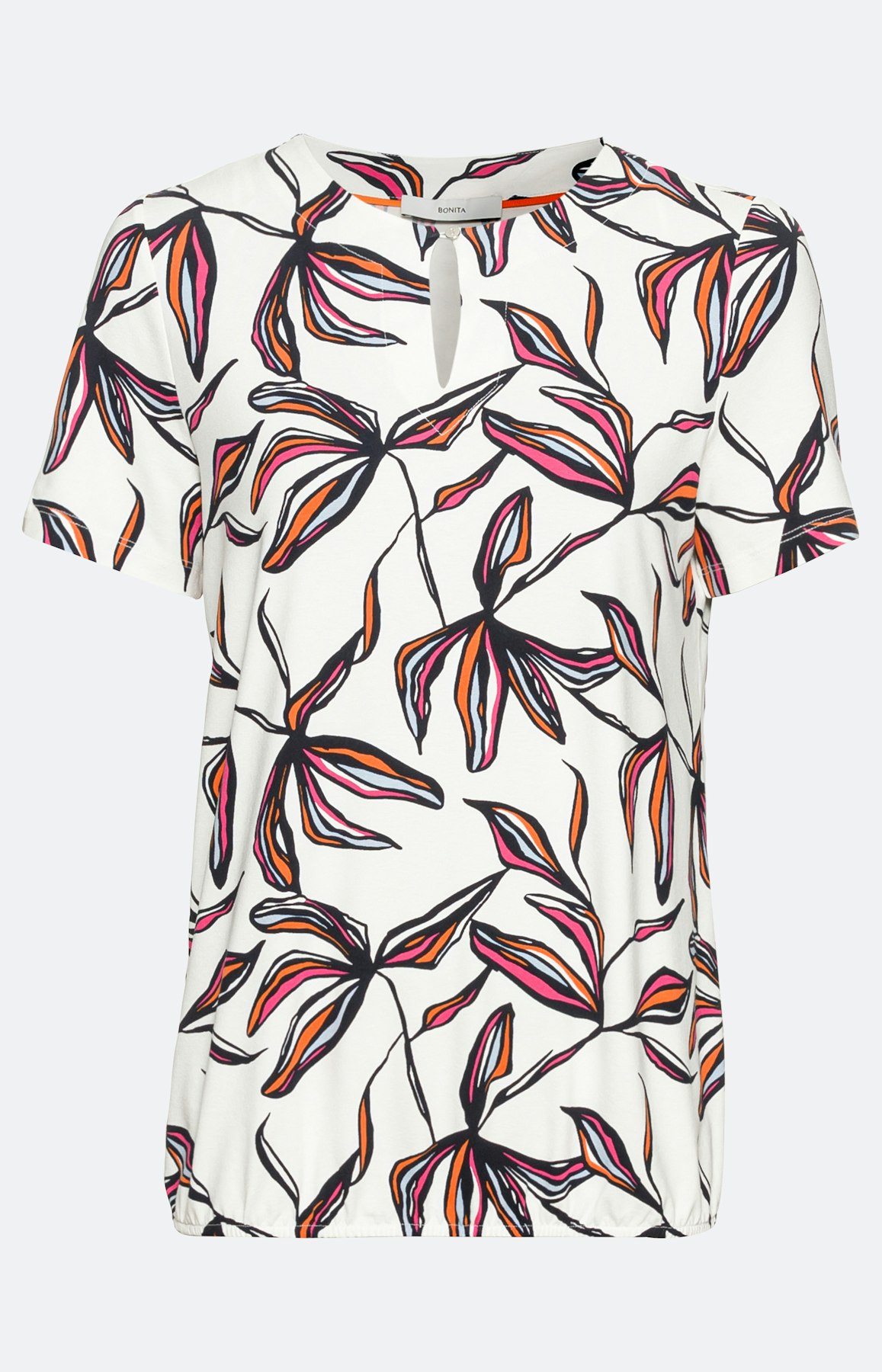 T-Shirt mit Blumenmuster und Gummibund