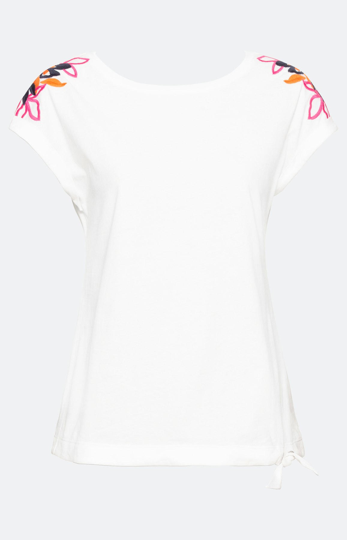 Kurzarm-Shirt mit bestickten Schultern