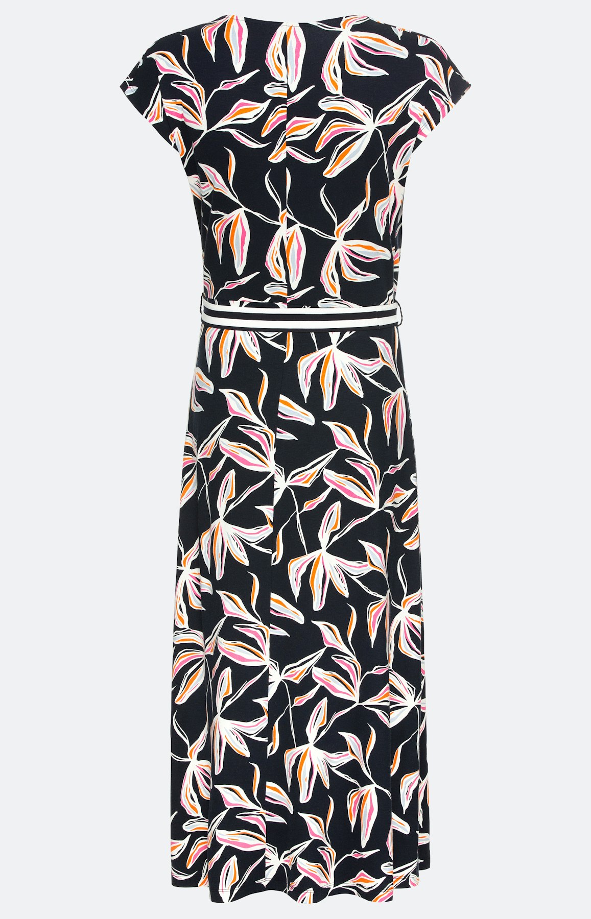 Gemustertes Jerseykleid in Wickeloptik