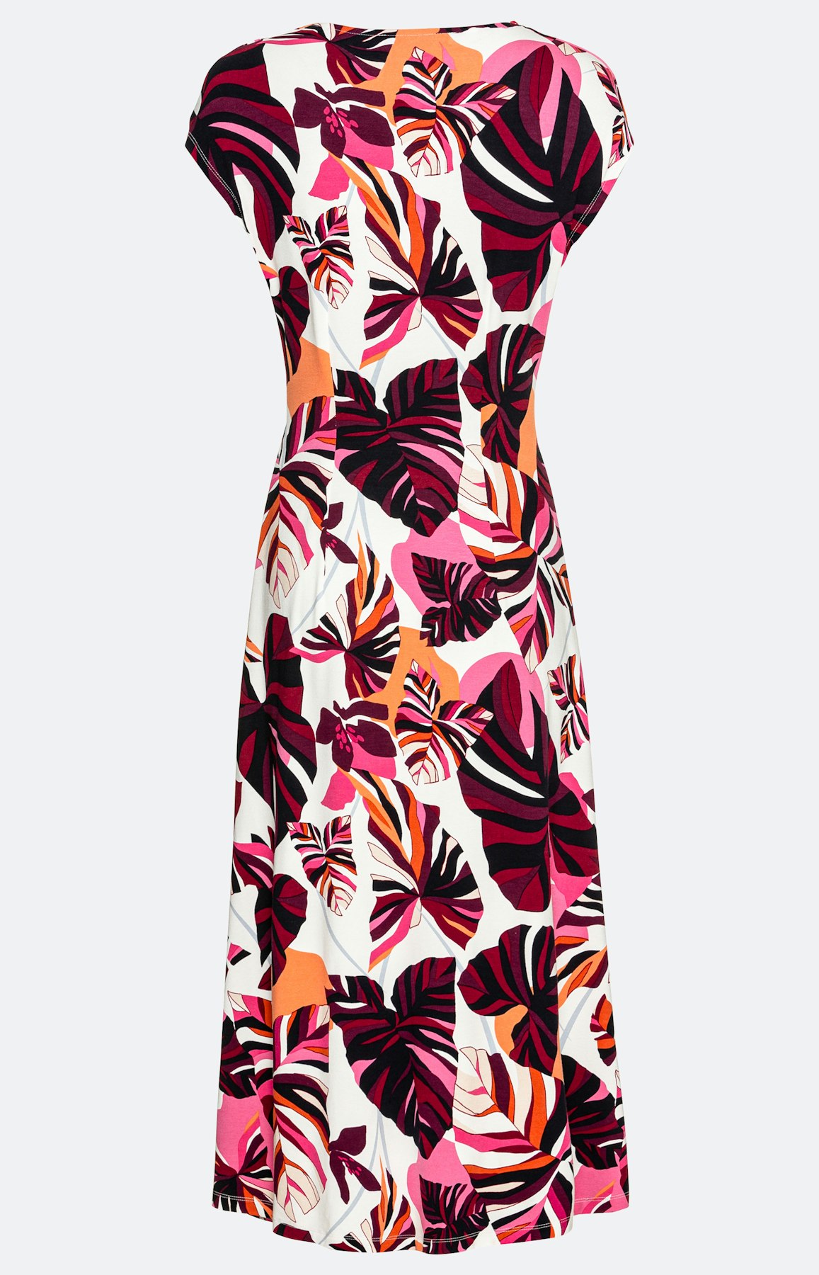 Kurzarm-Jerseykleid mit Blumenmuster