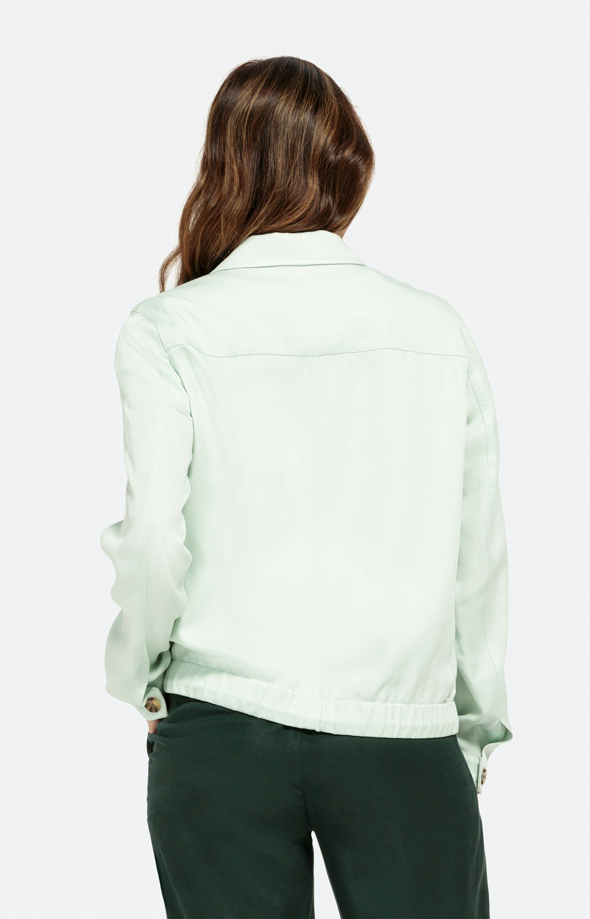 Twill jack met boxy snit