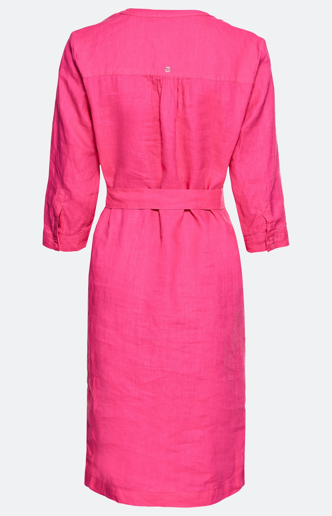 Leinenkleid im Henley-Style