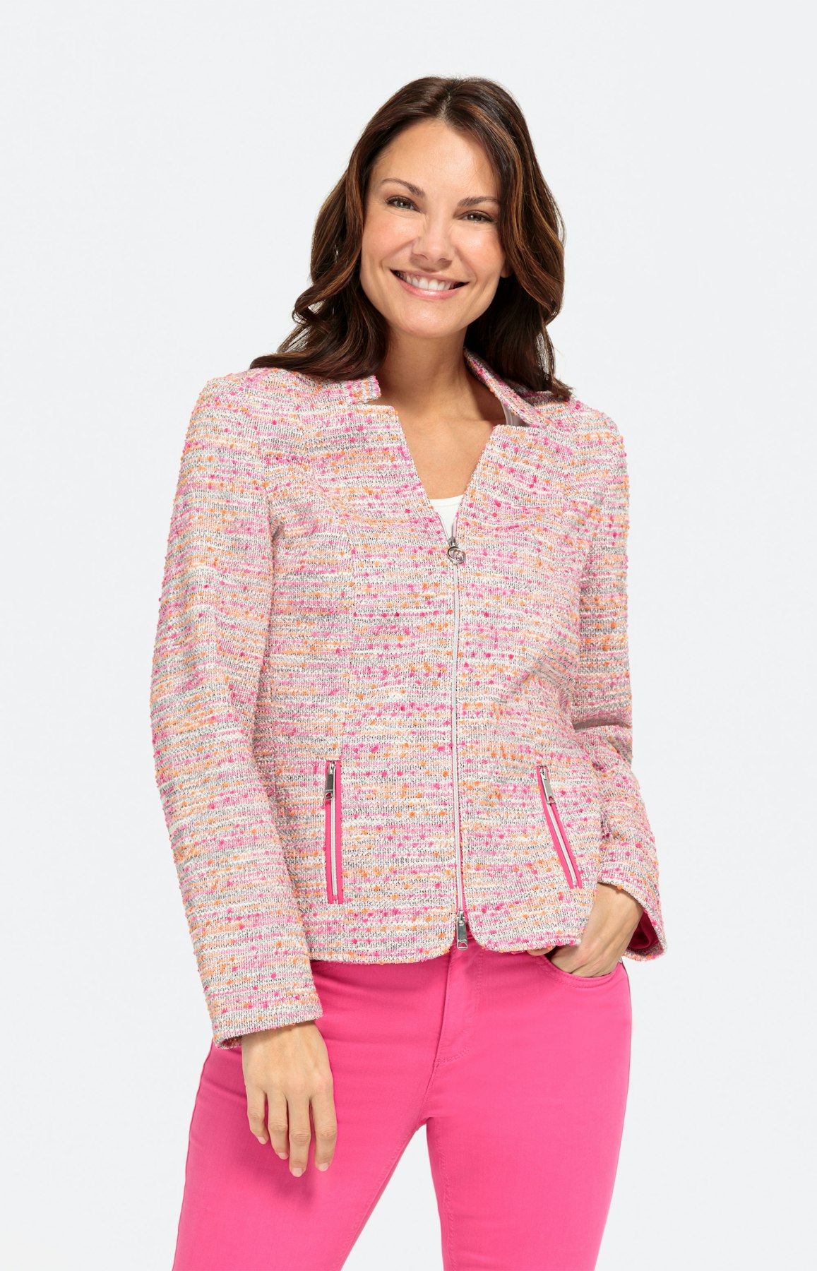 Schmal geschnittener Bouclé-Blazer