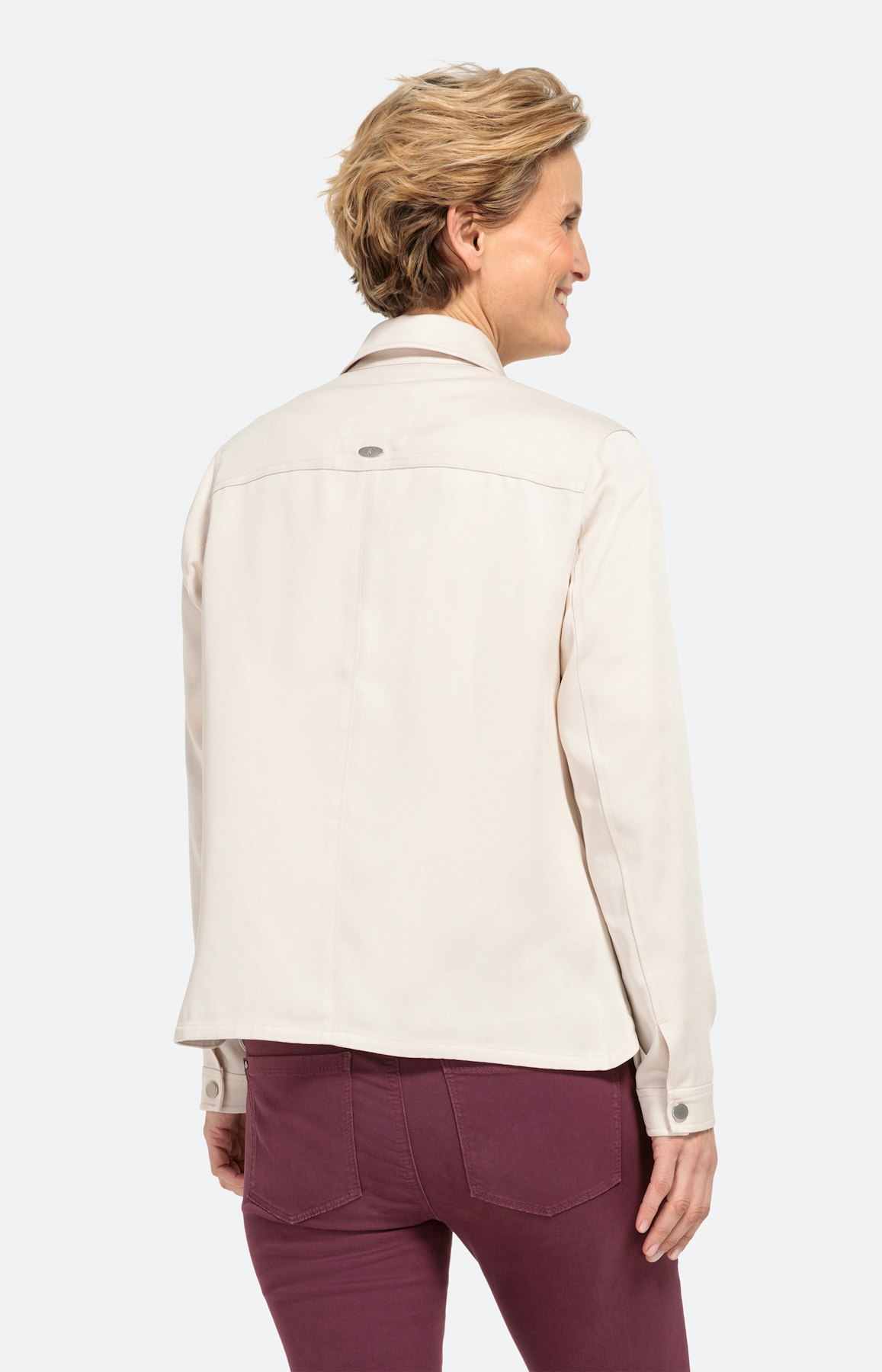 Twill-Jacke mit Umlegekragen