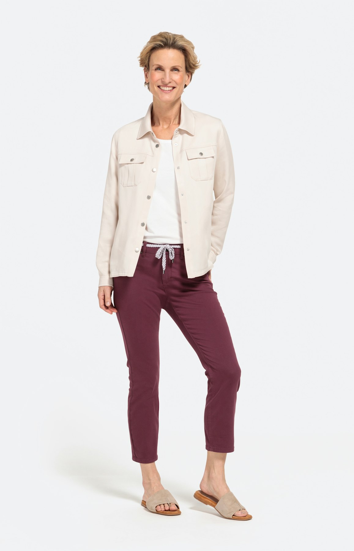 Twill-Jacke mit Umlegekragen