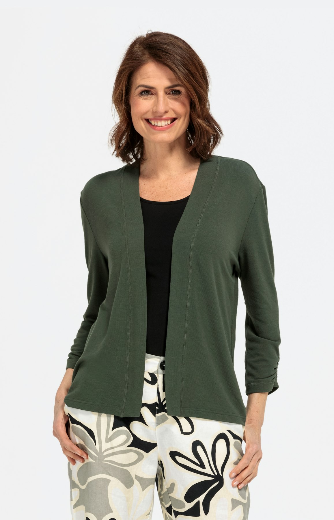 Verschlussloser 3/4-Arm-Cardigan