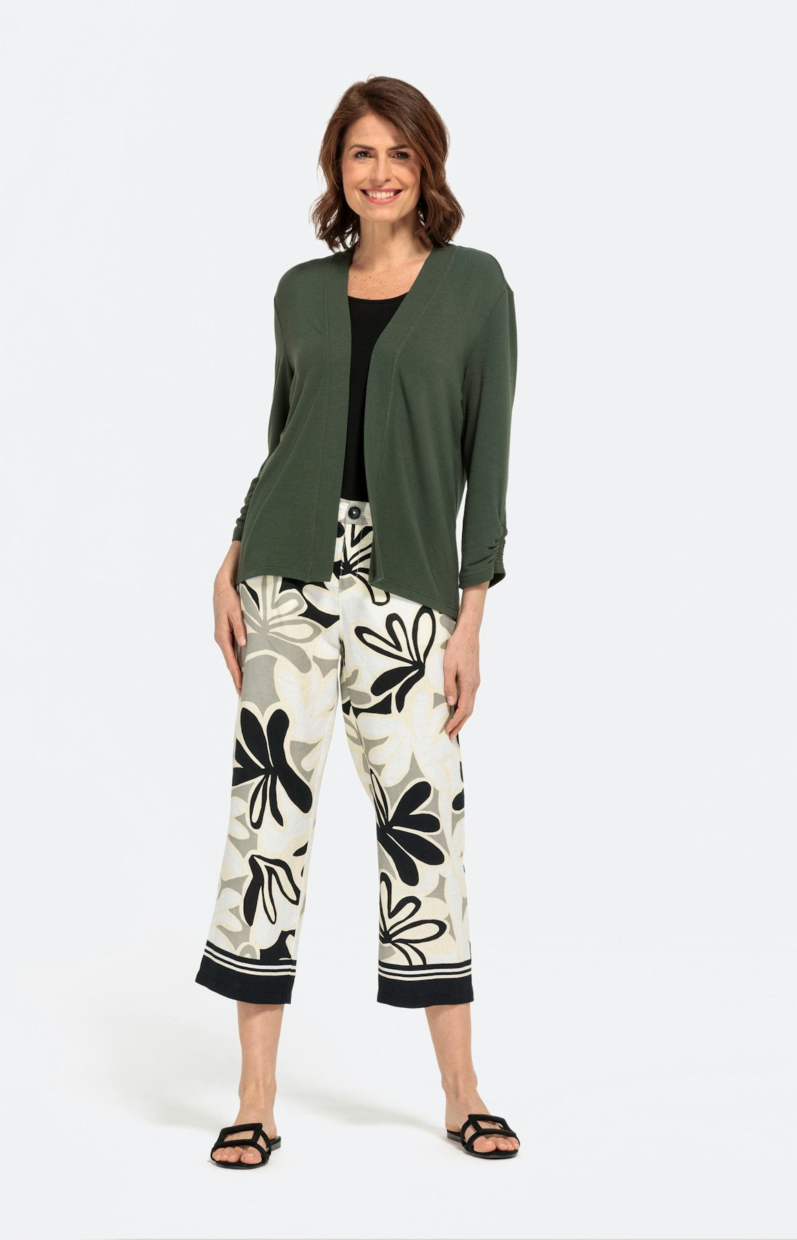 Verschlussloser 3/4-Arm-Cardigan