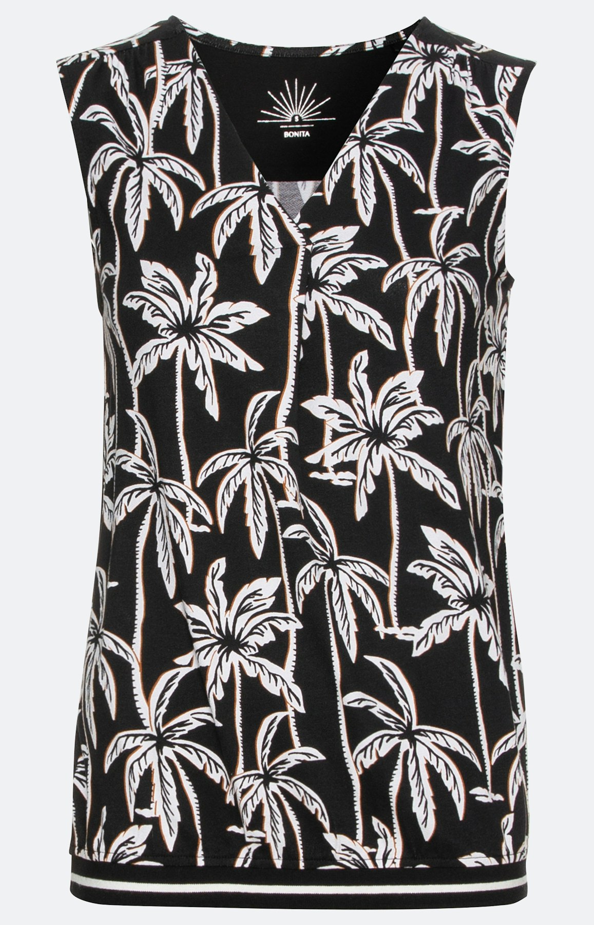 Ärmelloses Shirt mit Palmen-Print