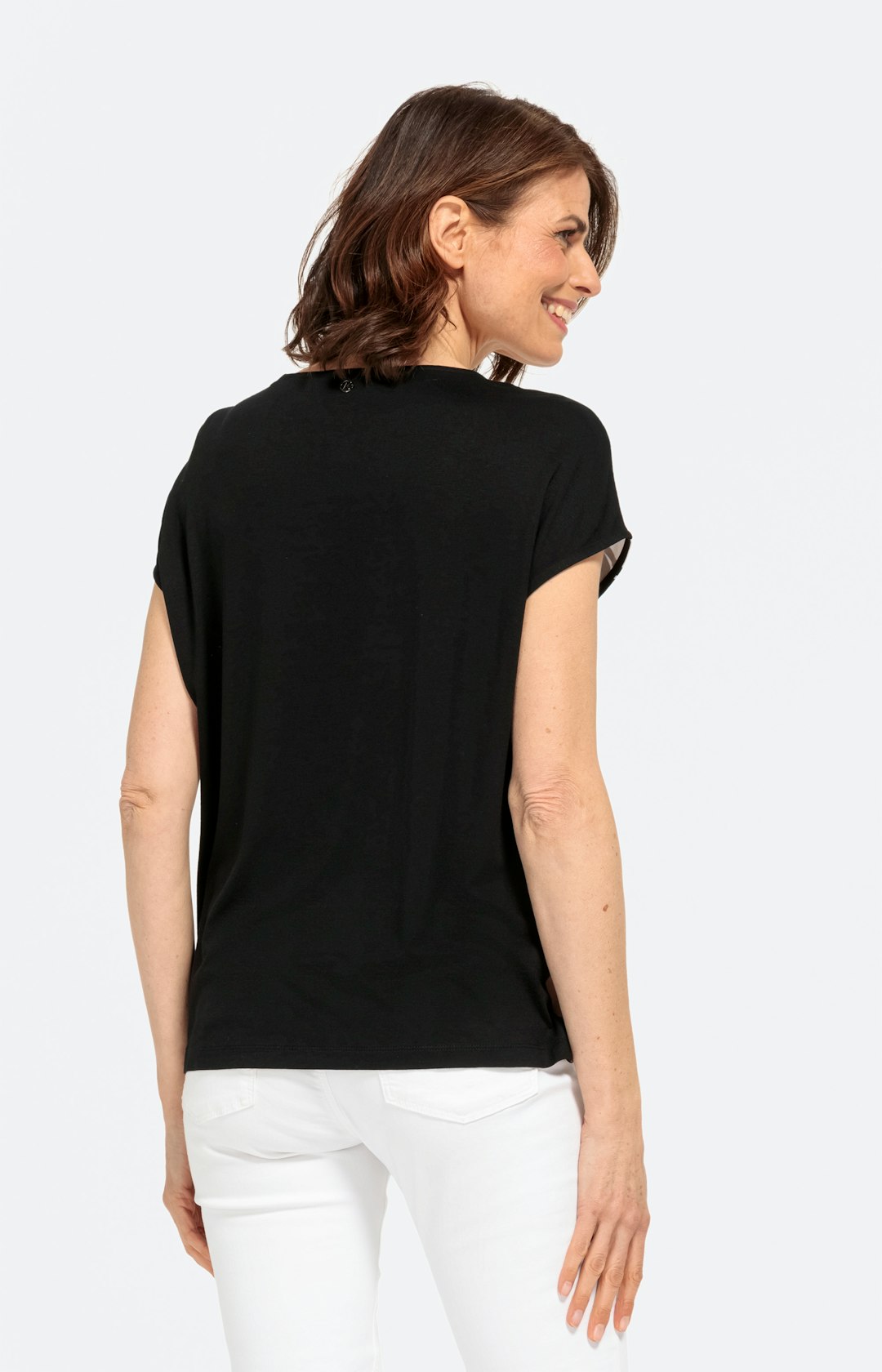 Kurzarm-Shirt mit Palmen-Print